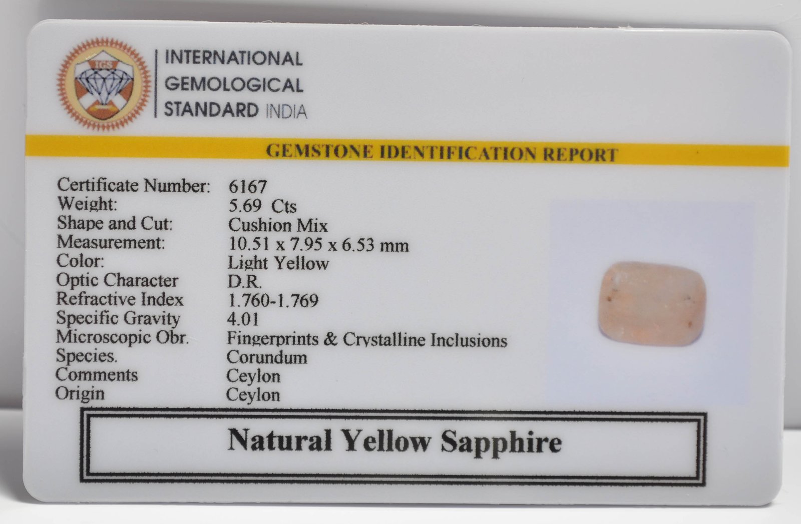 NYSP8370 2 1 YELLOW SAPPHIRE 5.69 Ct.
