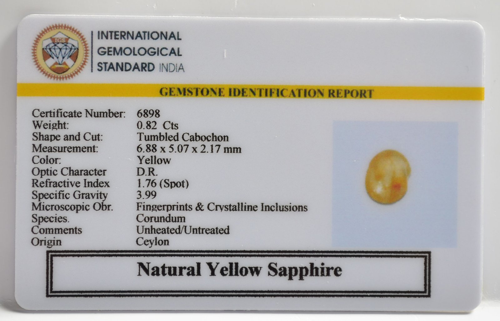 NYSP8572 2 1 YELLOW SAPPHIRE 0.82 Ct.