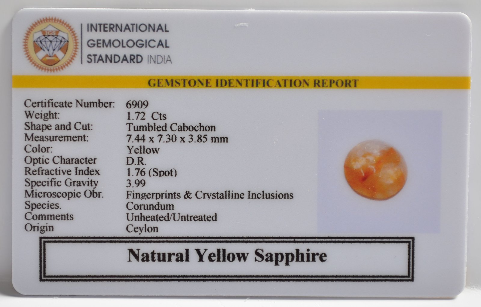 NYSP8583 2 1 YELLOW SAPPHIRE 1.72 Ct.