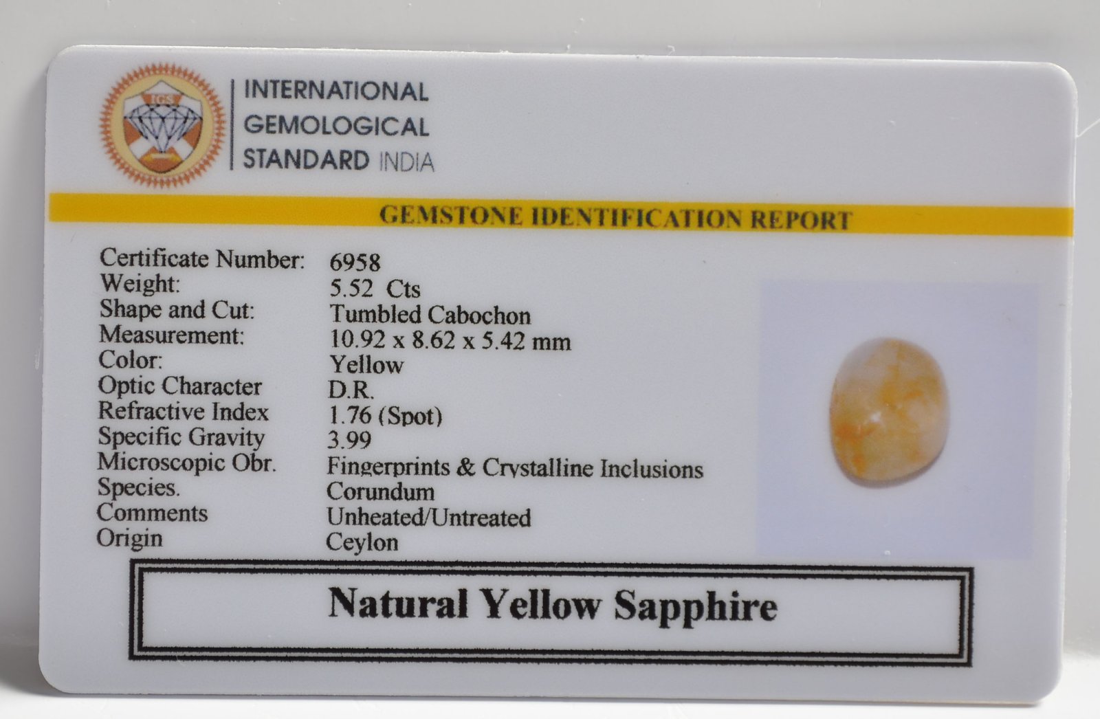 NYSP8632 2 1 YELLOW SAPPHIRE 5.52 Ct.