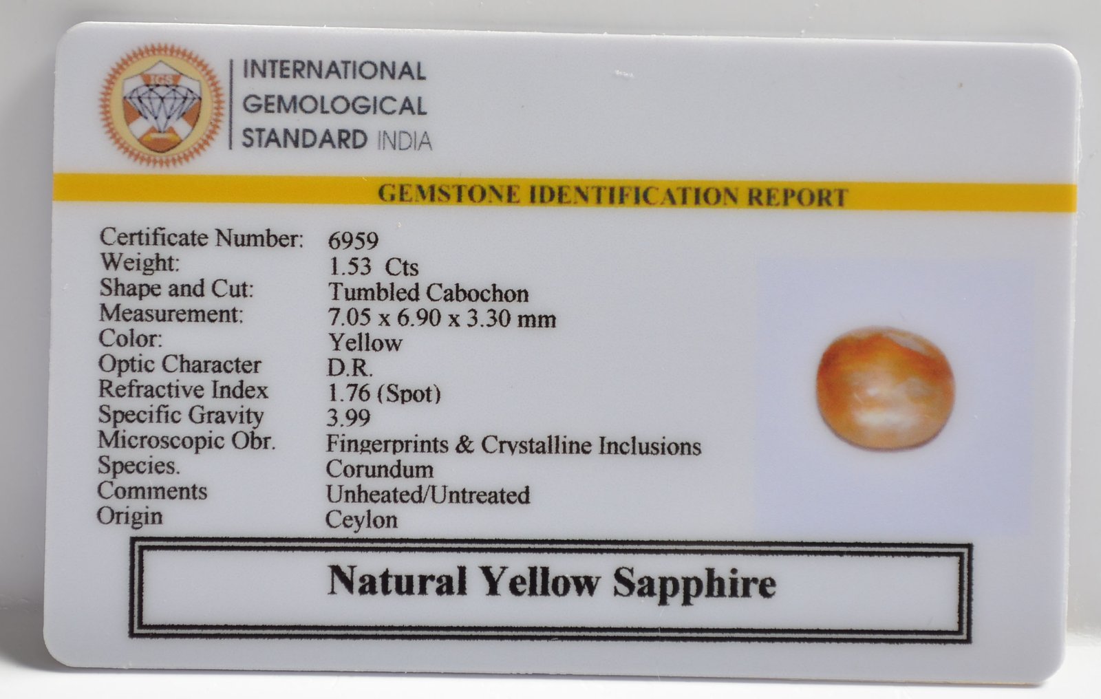 NYSP8633 2 1 YELLOW SAPPHIRE 1.53 Ct.