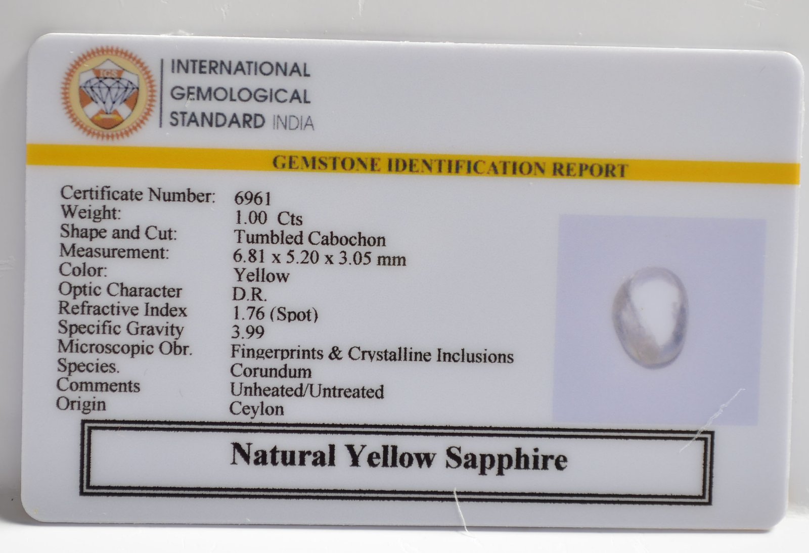 NYSP8635 2 YELLOW SAPPHIRE 1 Ct.
