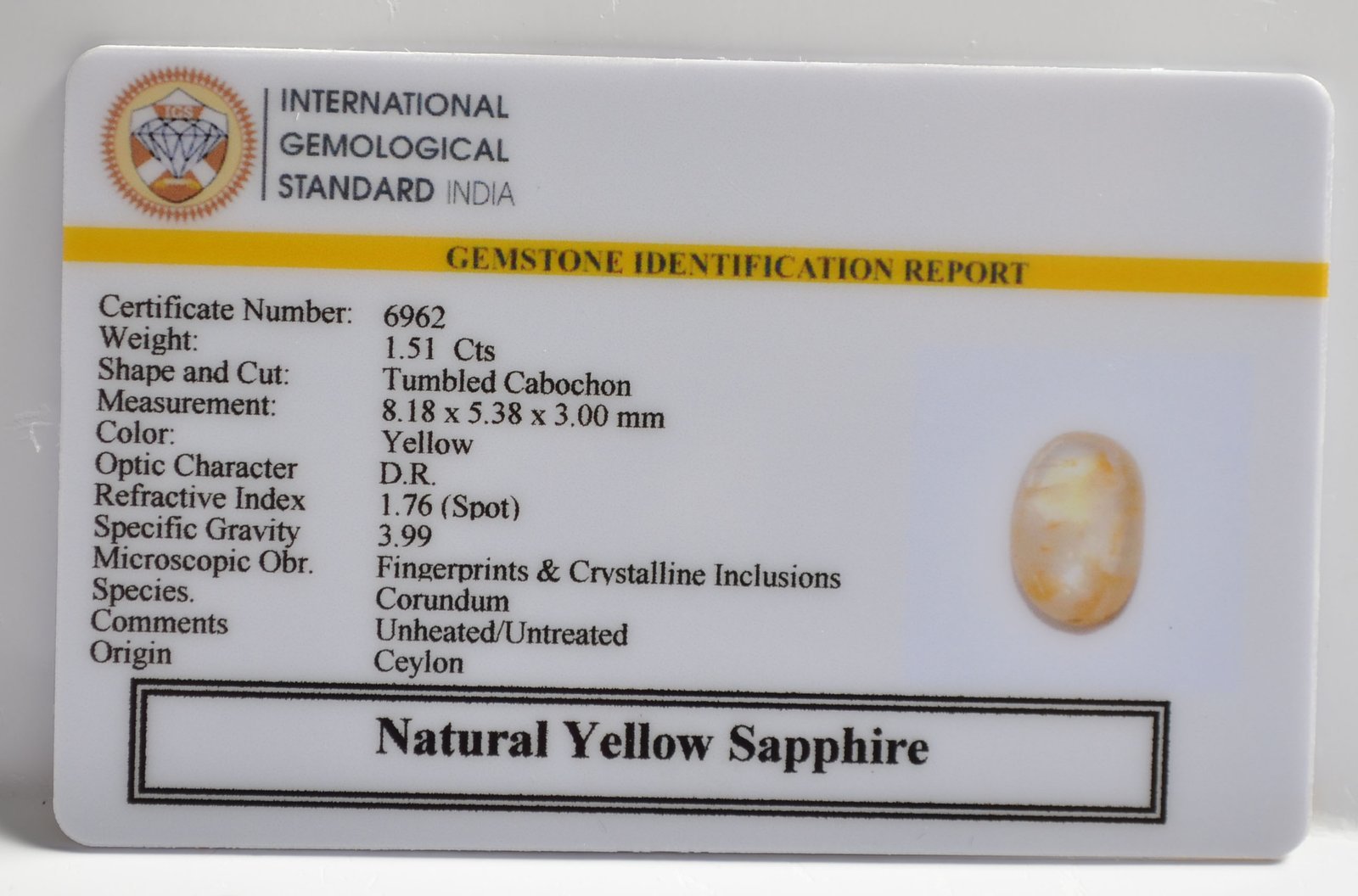 NYSP8636 2 1 YELLOW SAPPHIRE 1.51 Ct.