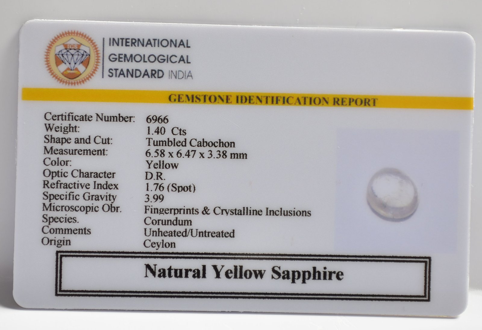 NYSP8640 2 YELLOW SAPPHIRE 1.4 Ct.