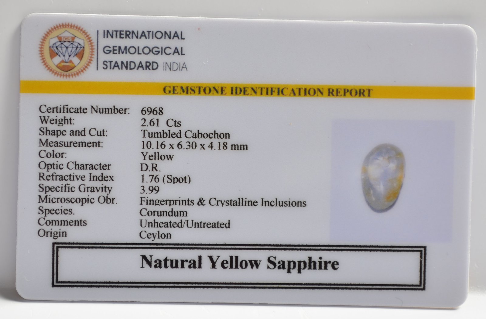 NYSP8642 2 YELLOW SAPPHIRE 2.61 Ct.