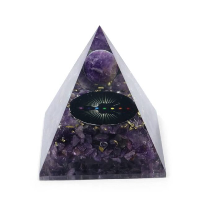 Seven Chakra Orgone Amethyst Pyramid 1 Seven Chakra Amethyst Orgone Pyramid