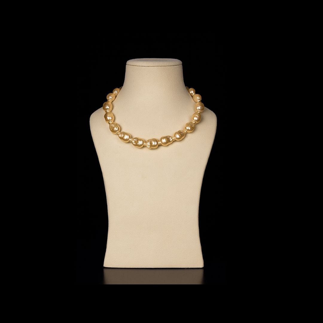 Yellow Shell Pearl Mala