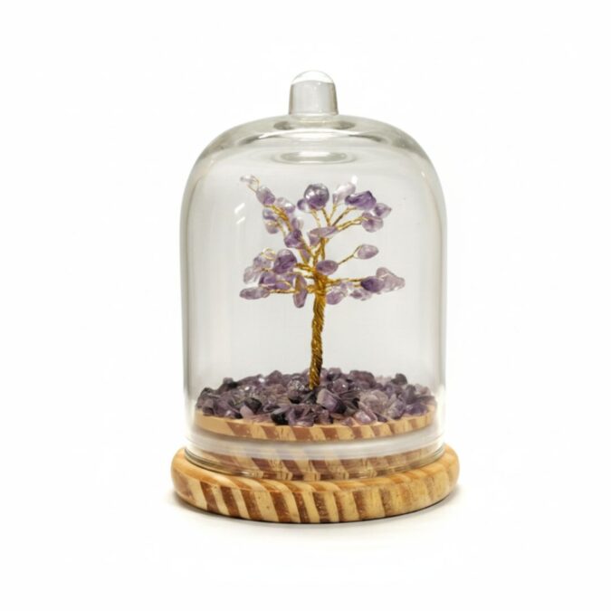 reety 1 Amethyst Glass Tree Statue
