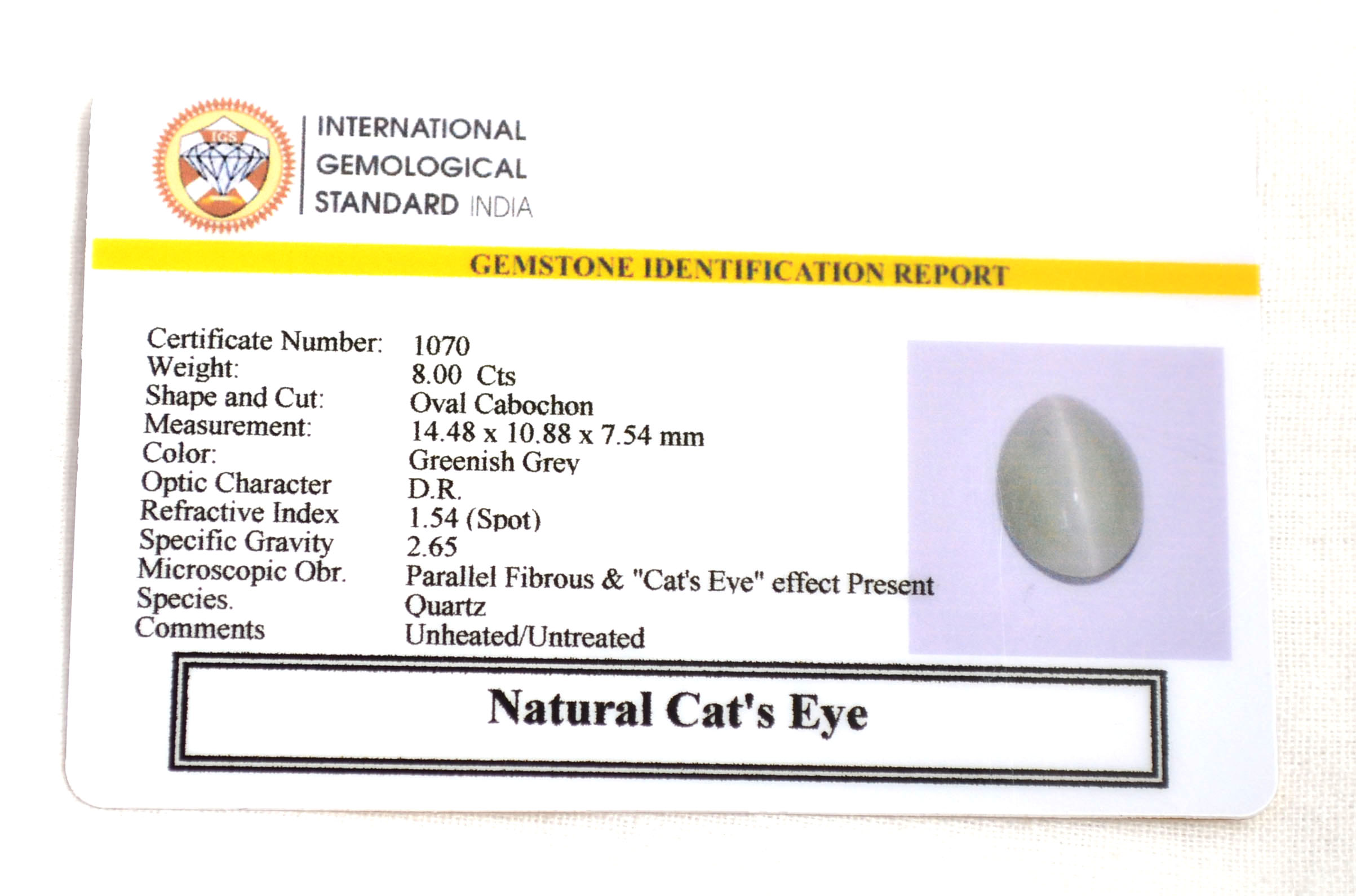 CATS EYE 8 Ct. 3 CE2761 2 CATS EYE 8 Ct.