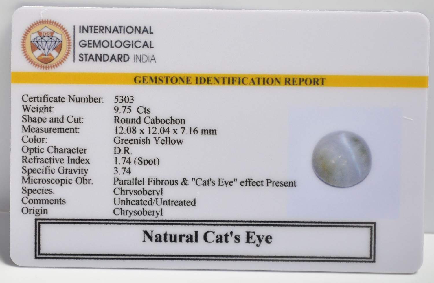 CE2840 2 1 CATS EYE 9.75 Ct.