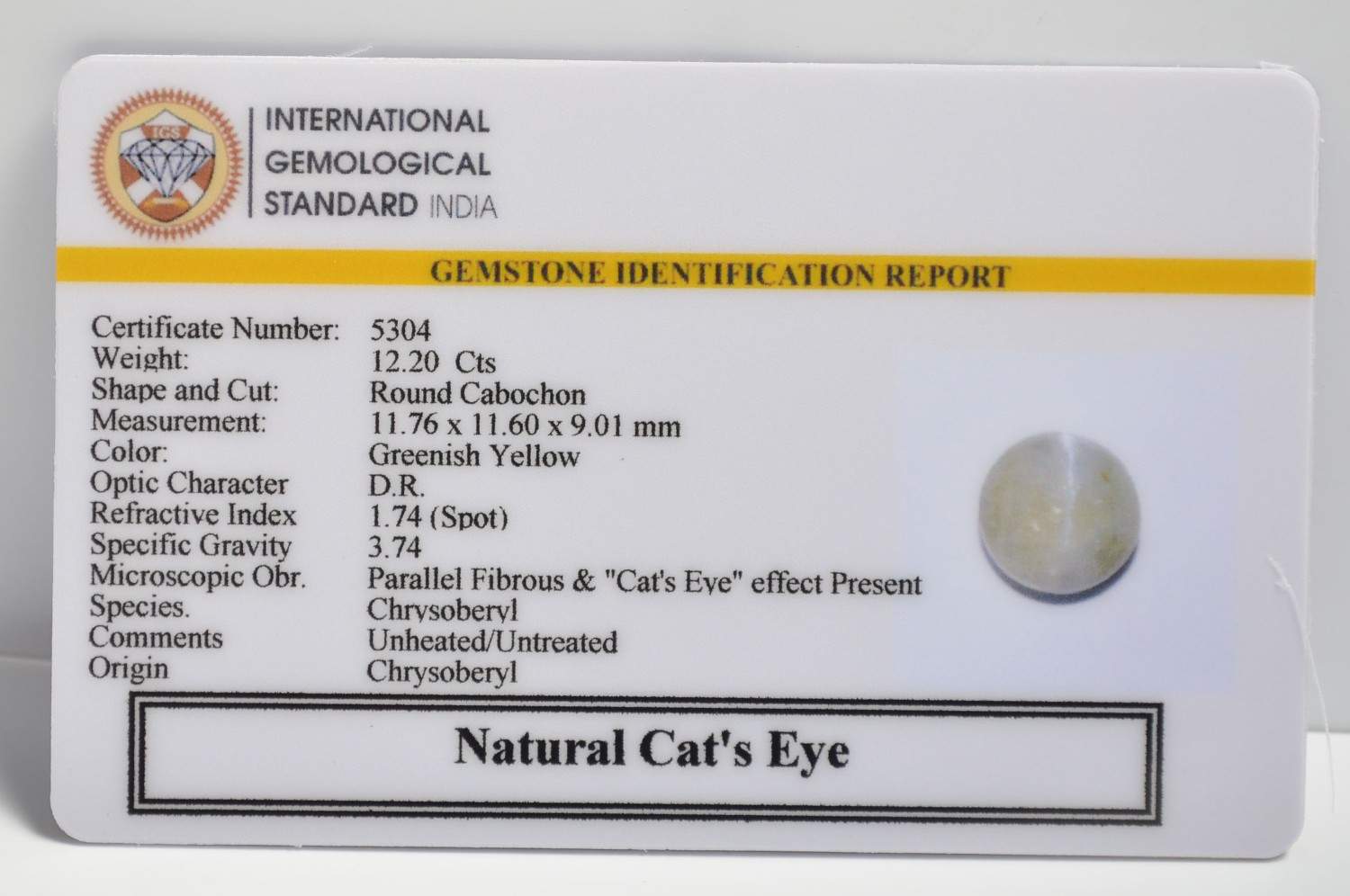 CE2841 2 1 CATS EYE 12.2 Ct.