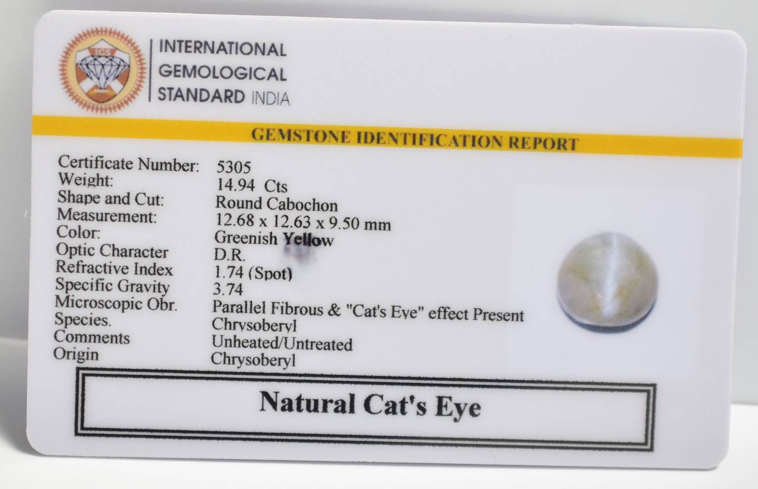 CE2842 2 1 CATS EYE 14.94 Ct.