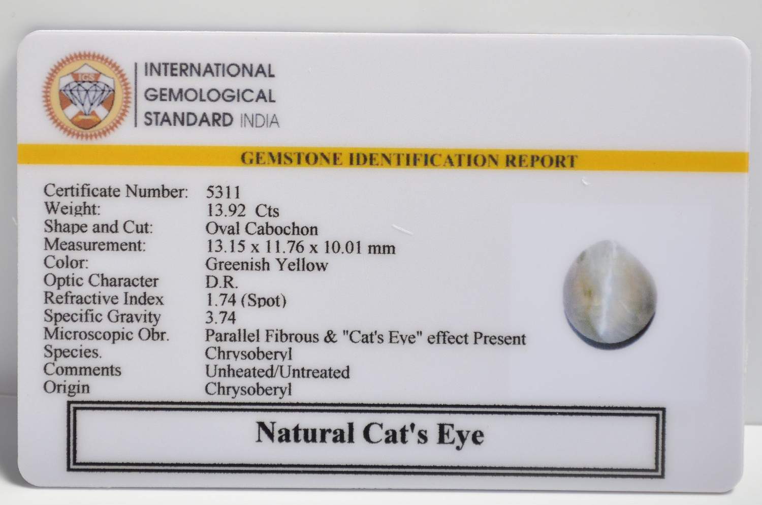 CEG2767 2 1 CATS EYE 13.92 Ct.