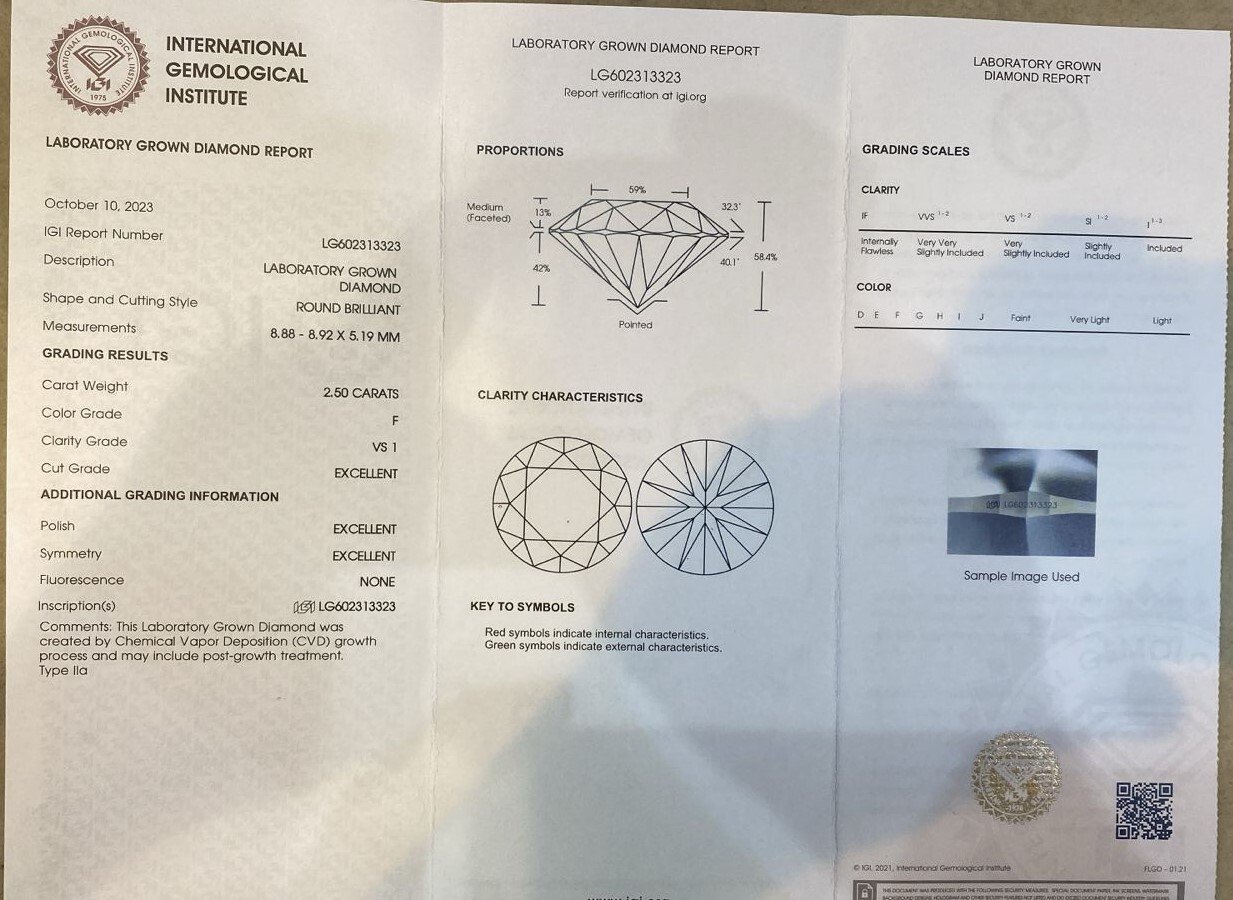 CV51 2 CVD 2.5 Ct.