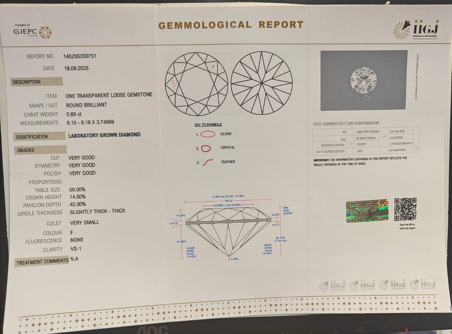 CV88 2 CVD 0.89 Ct.