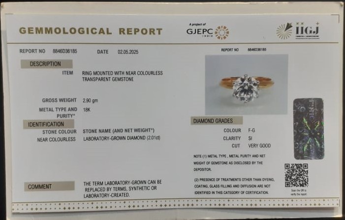 CVD RING 2.01 Ct. 3 CVJR01 2 CVD RING 2.01 Ct.