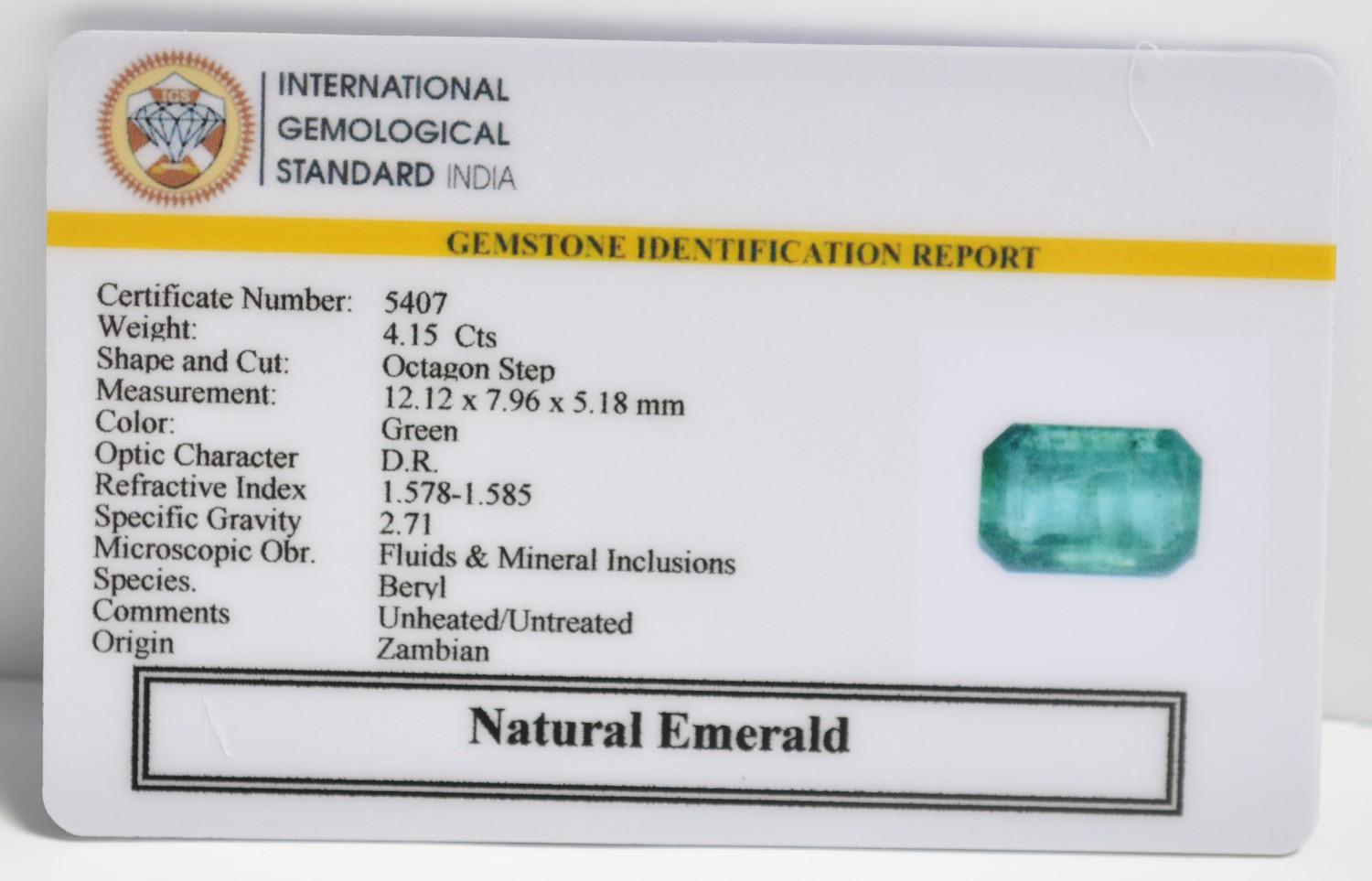 EMRD21919 2 1 EMERALD 4.15 Ct.