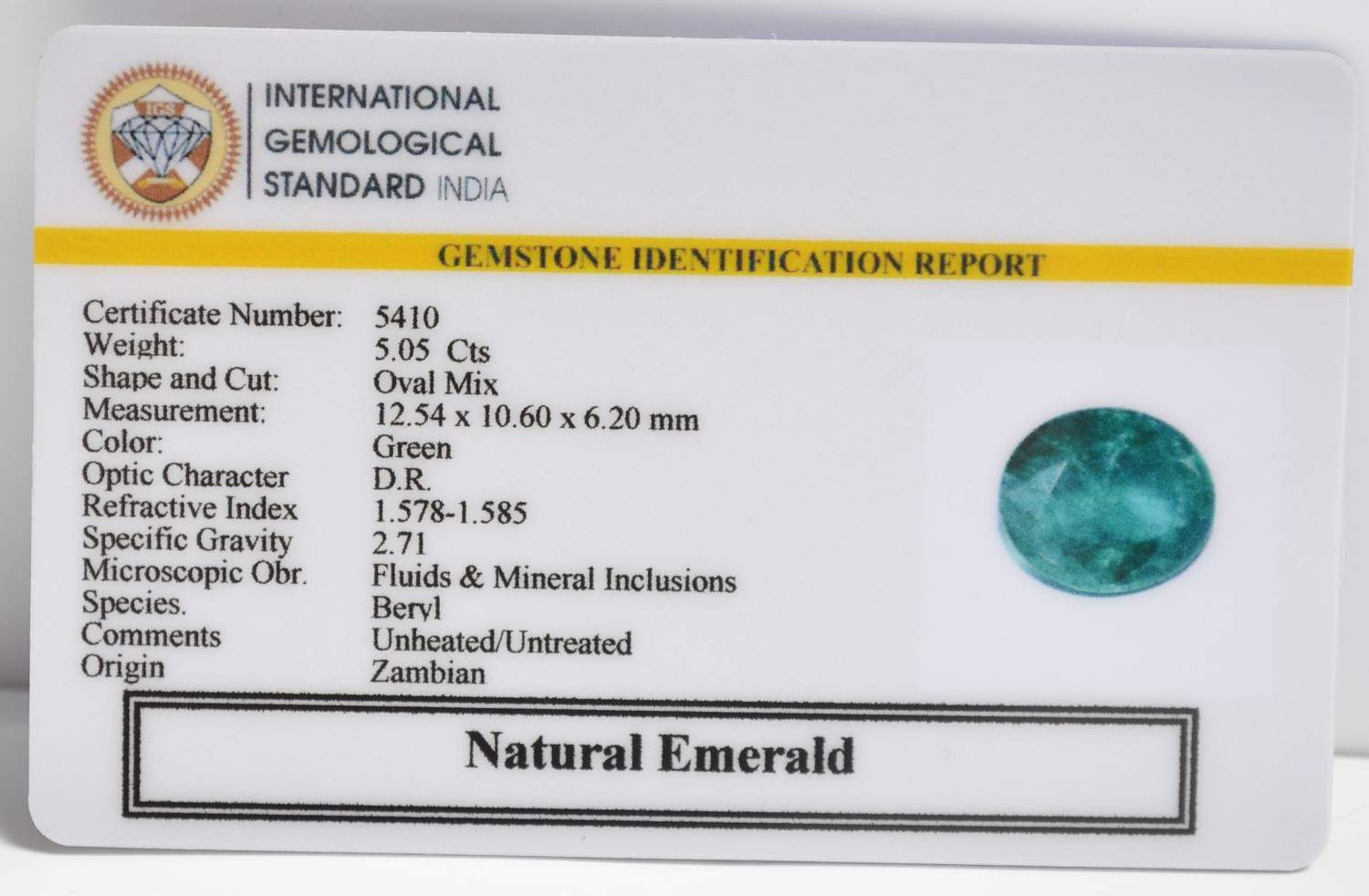 EMRD21921 2 1 EMERALD 5.05 Ct.