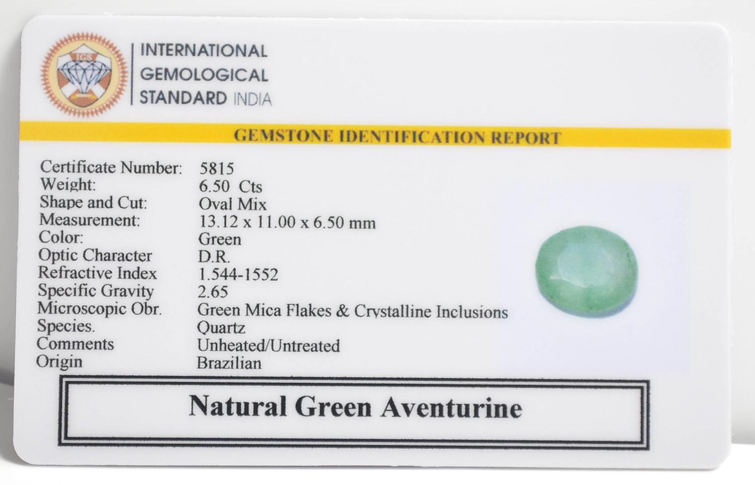 GAT39 2 1 GREEN AVENTURINE 6.5 Ct.