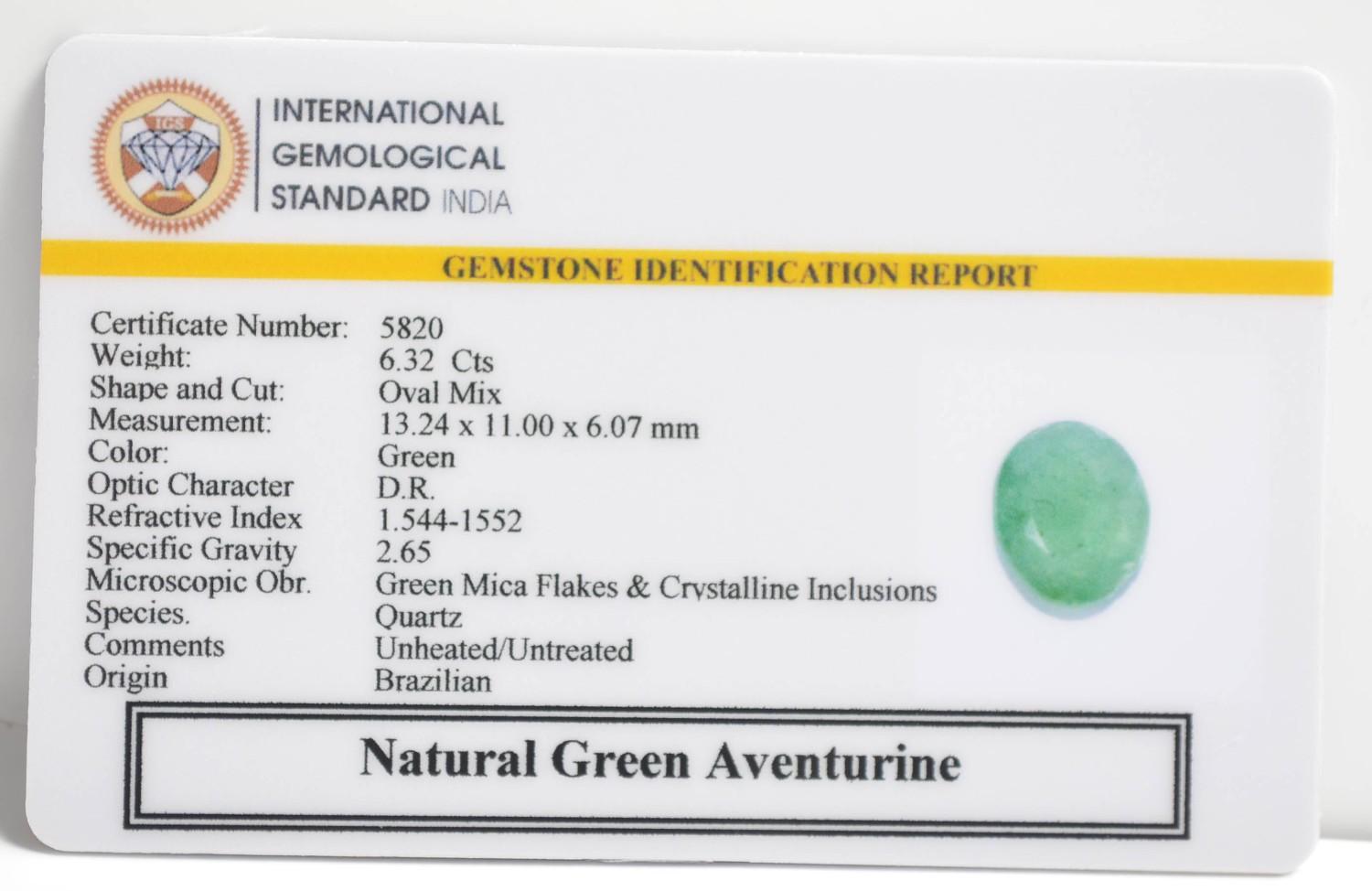 GAT44 2 1 GREEN AVENTURINE 6.32 Ct.