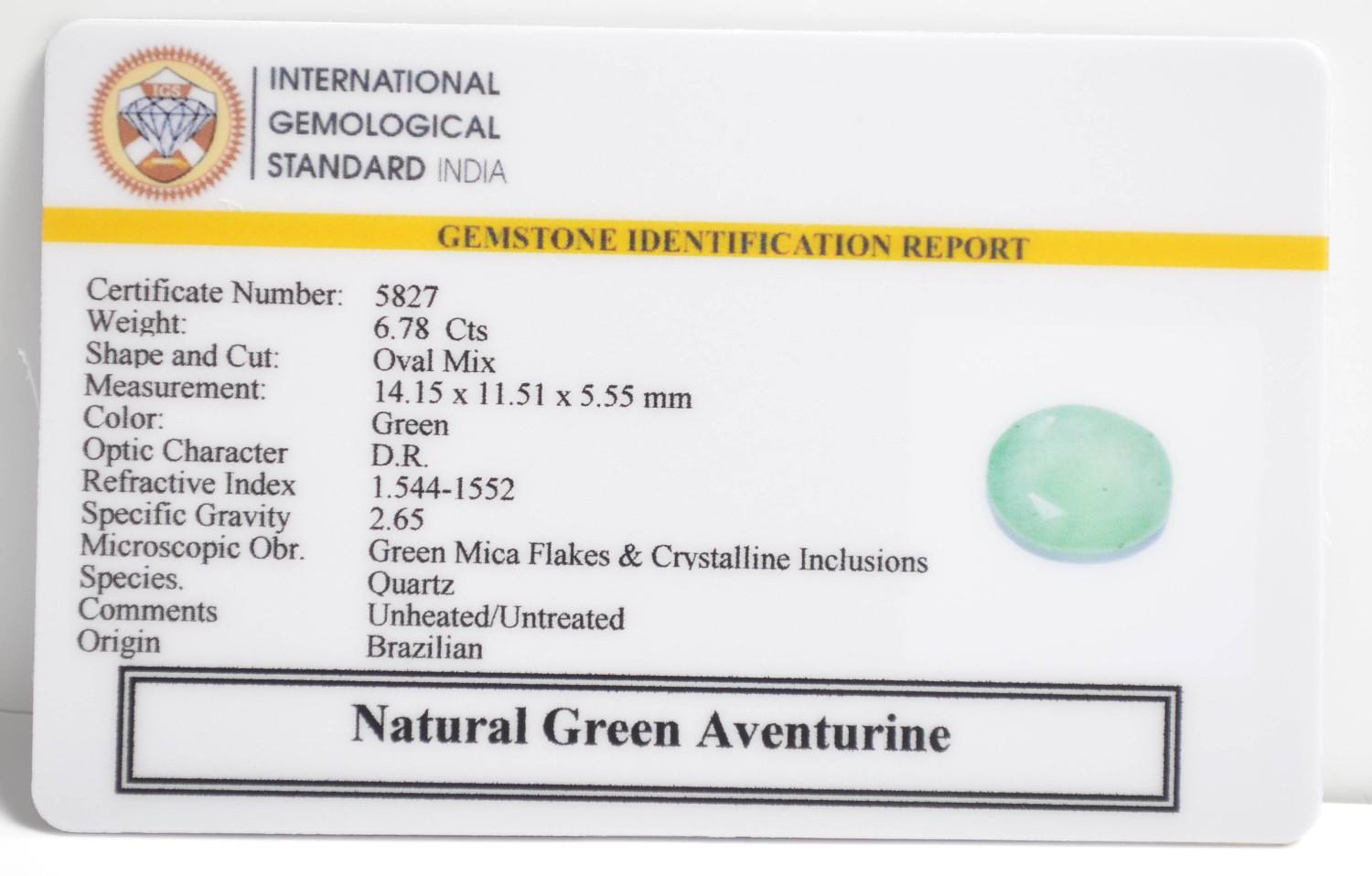 GAT51 2 1 GREEN AVENTURINE 6.78 Ct.