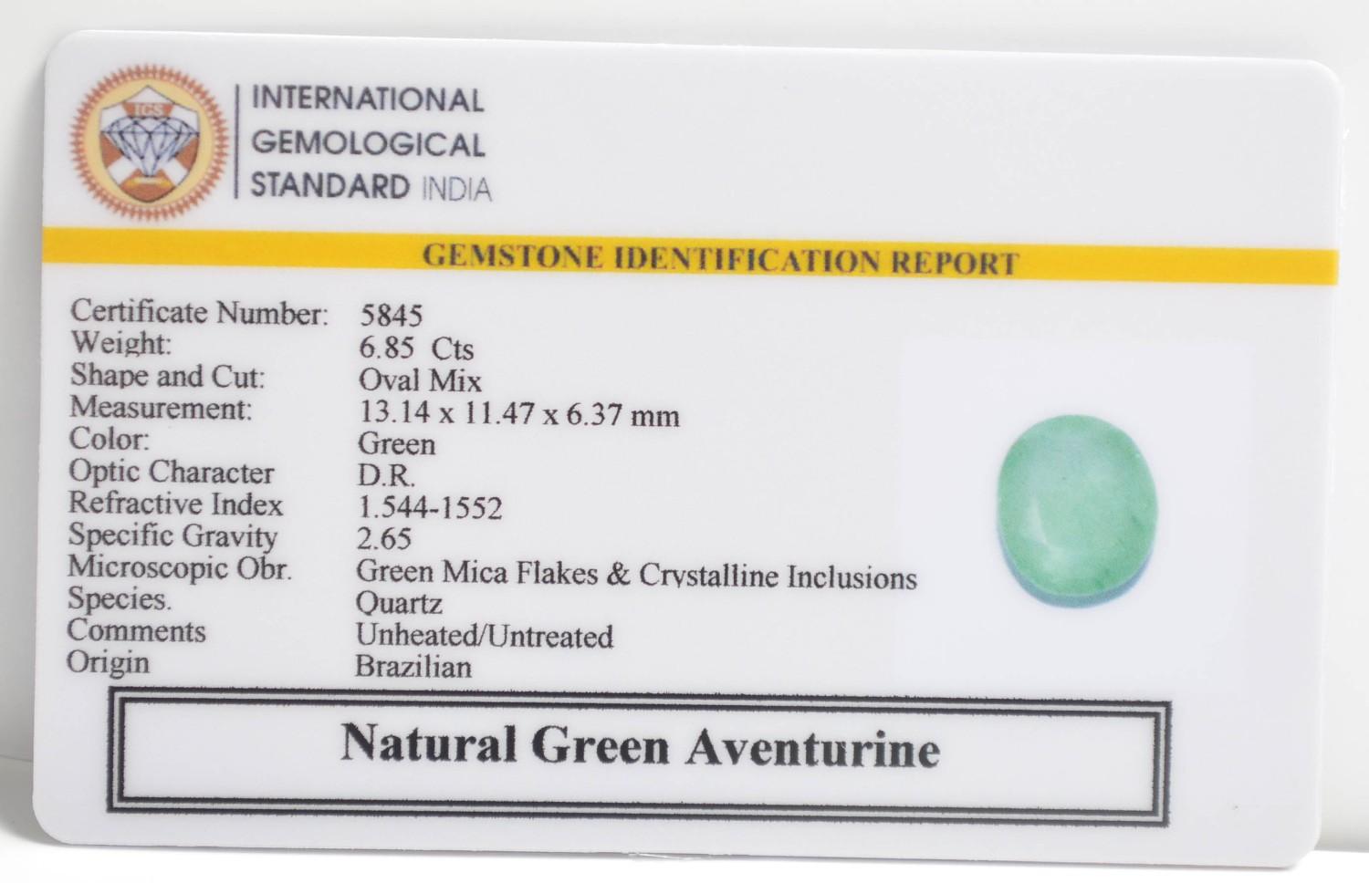 GAT69 2 1 GREEN AVENTURINE 6.85 Ct.