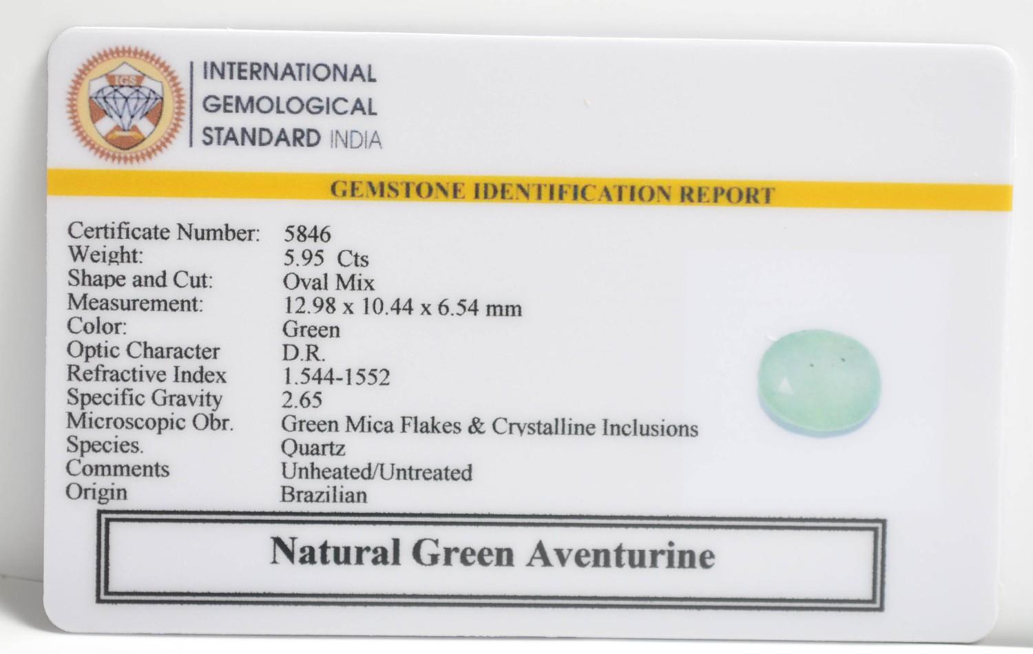 GAT70 2 1 GREEN AVENTURINE 5.95 Ct.
