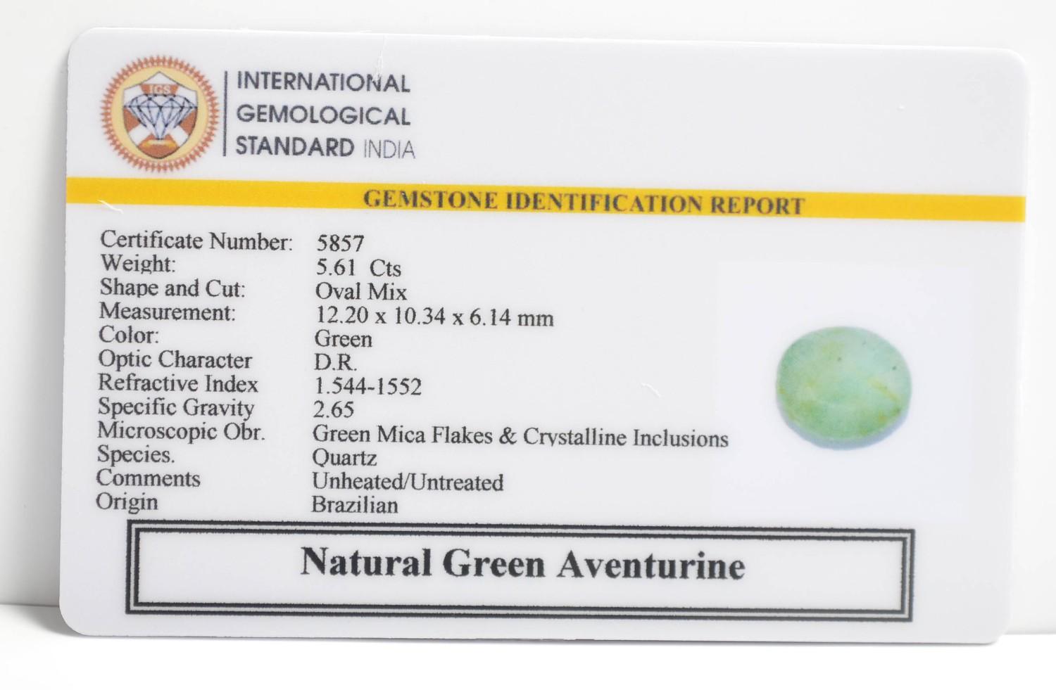 GAT81 2 1 GREEN AVENTURINE 5.61 Ct.