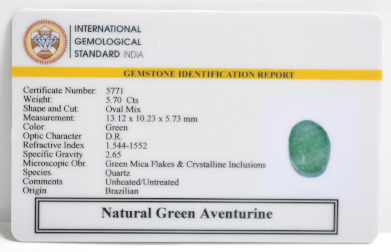 GATG2 2 1 GREEN AVENTURINE 5.7 Ct.