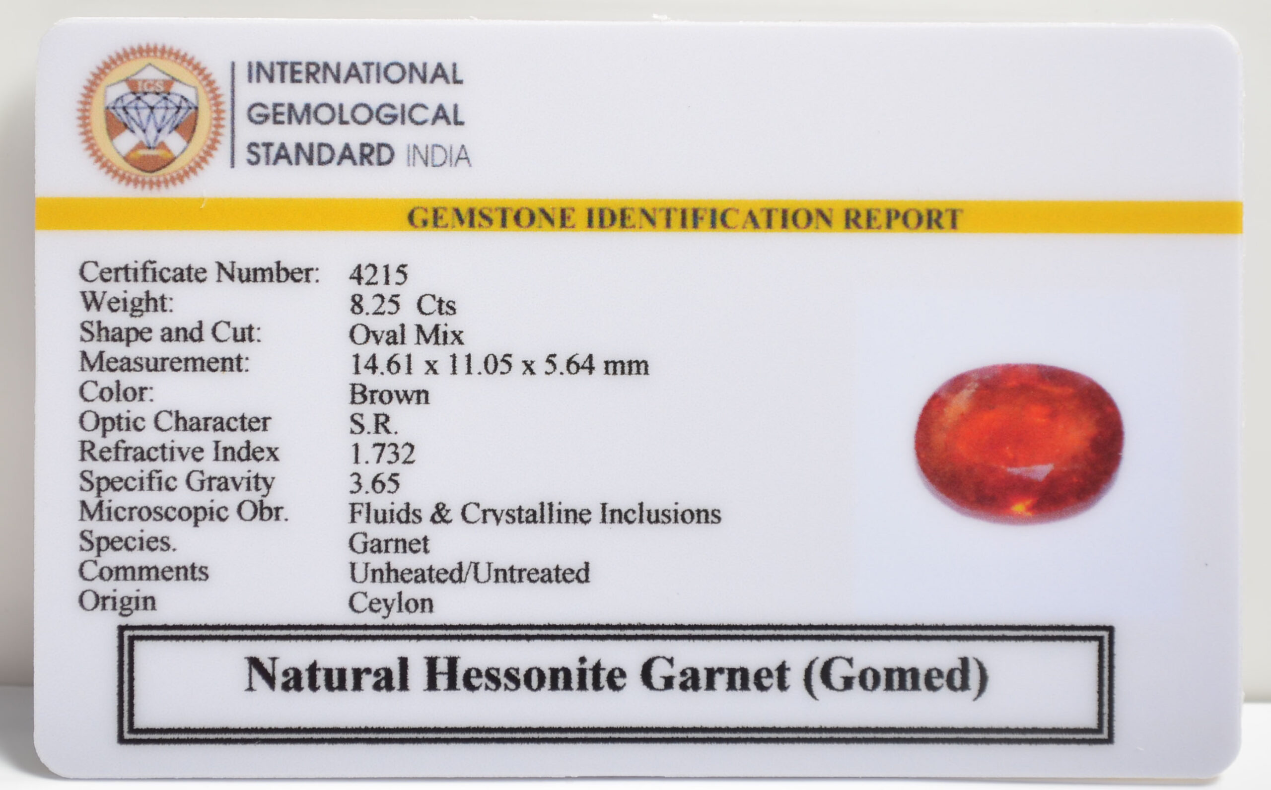 GMD7150 2 1 scaled HESSONITE GOMED 8.25 Ct.