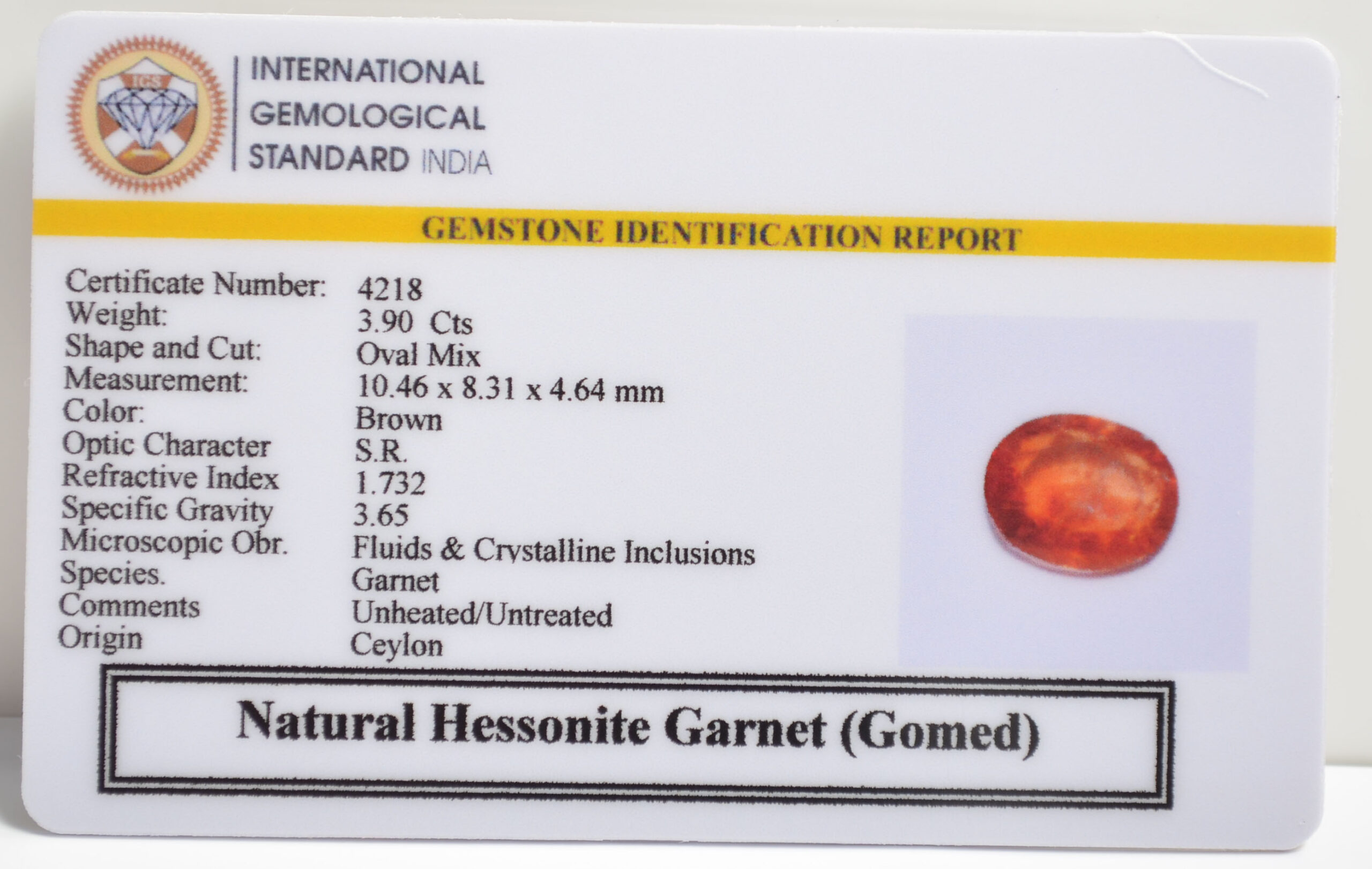 GMD7152 2 1 scaled HESSONITE GOMED 3.9 Ct.