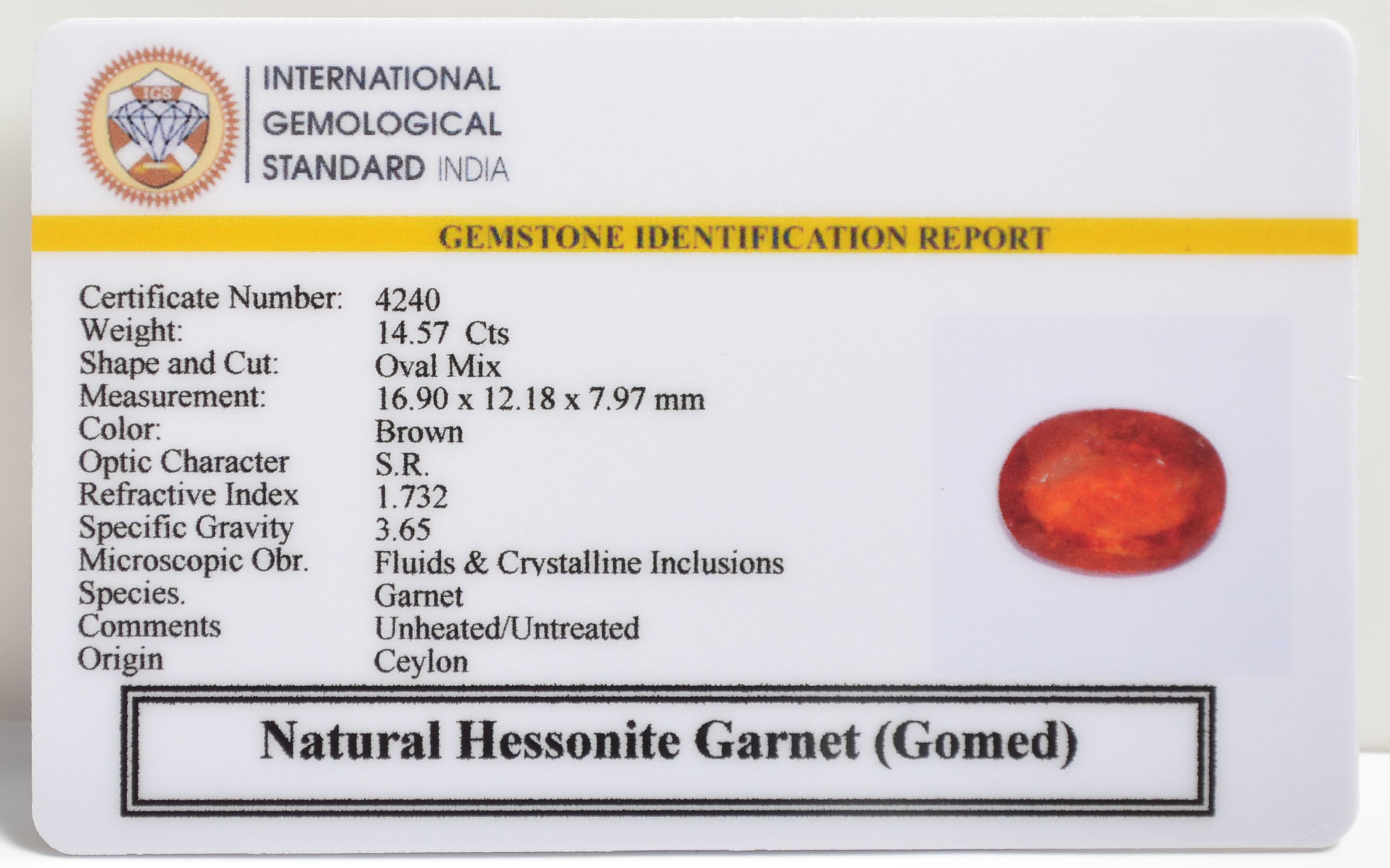 GMD7168 2 1 HESSONITE GOMED 14.57 Ct.