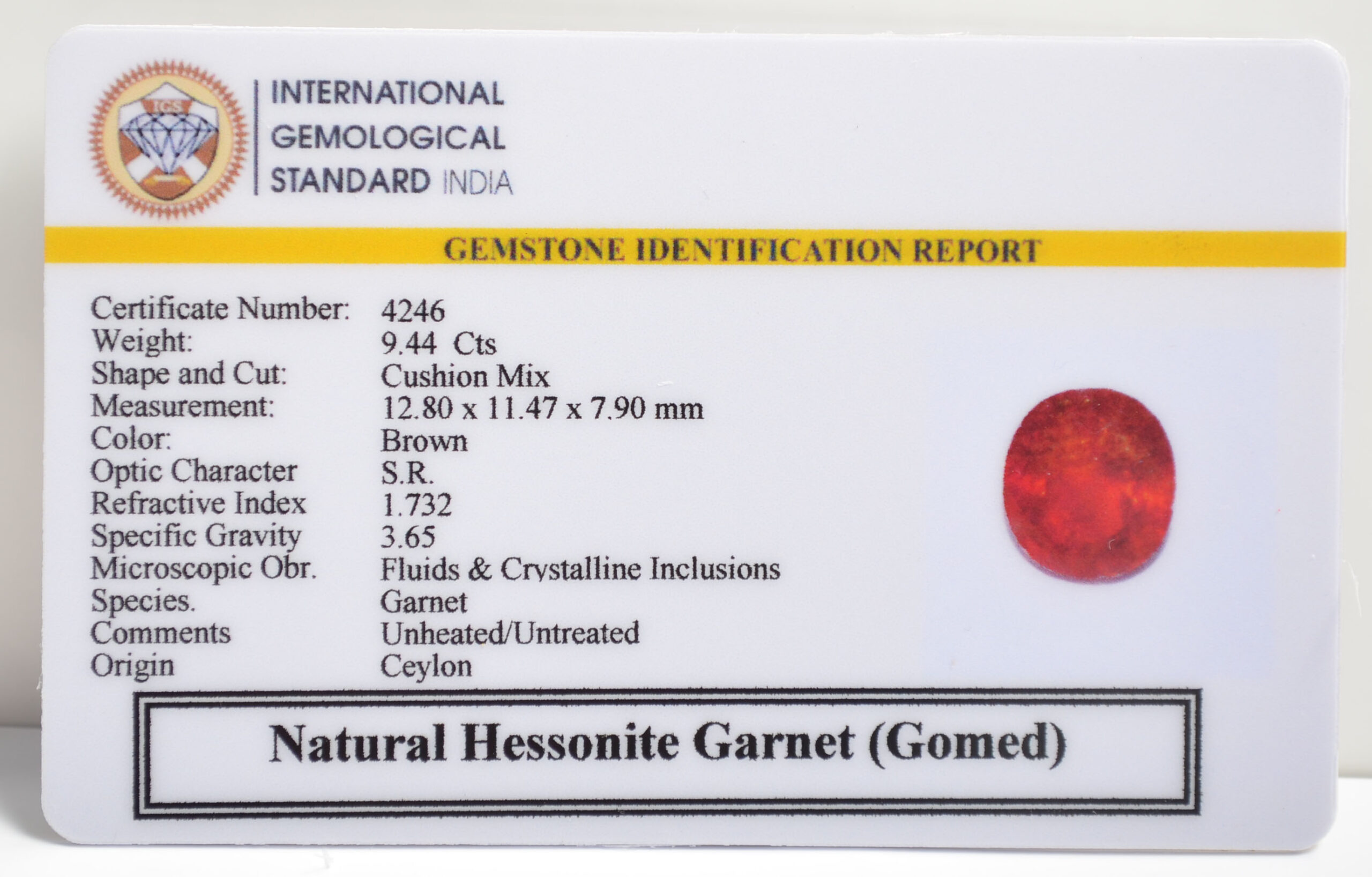 GMD7174 2 1 scaled HESSONITE GOMED 9.44 Ct.