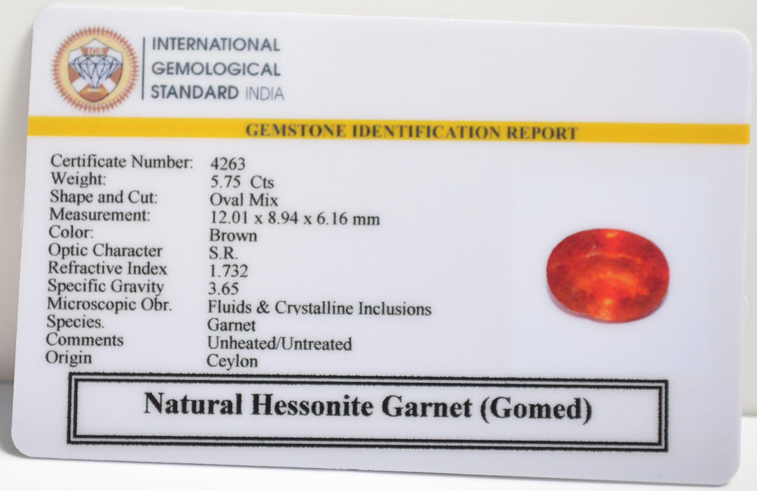 GMD7187 2 1 scaled HESSONITE GOMED 5.75 Ct.