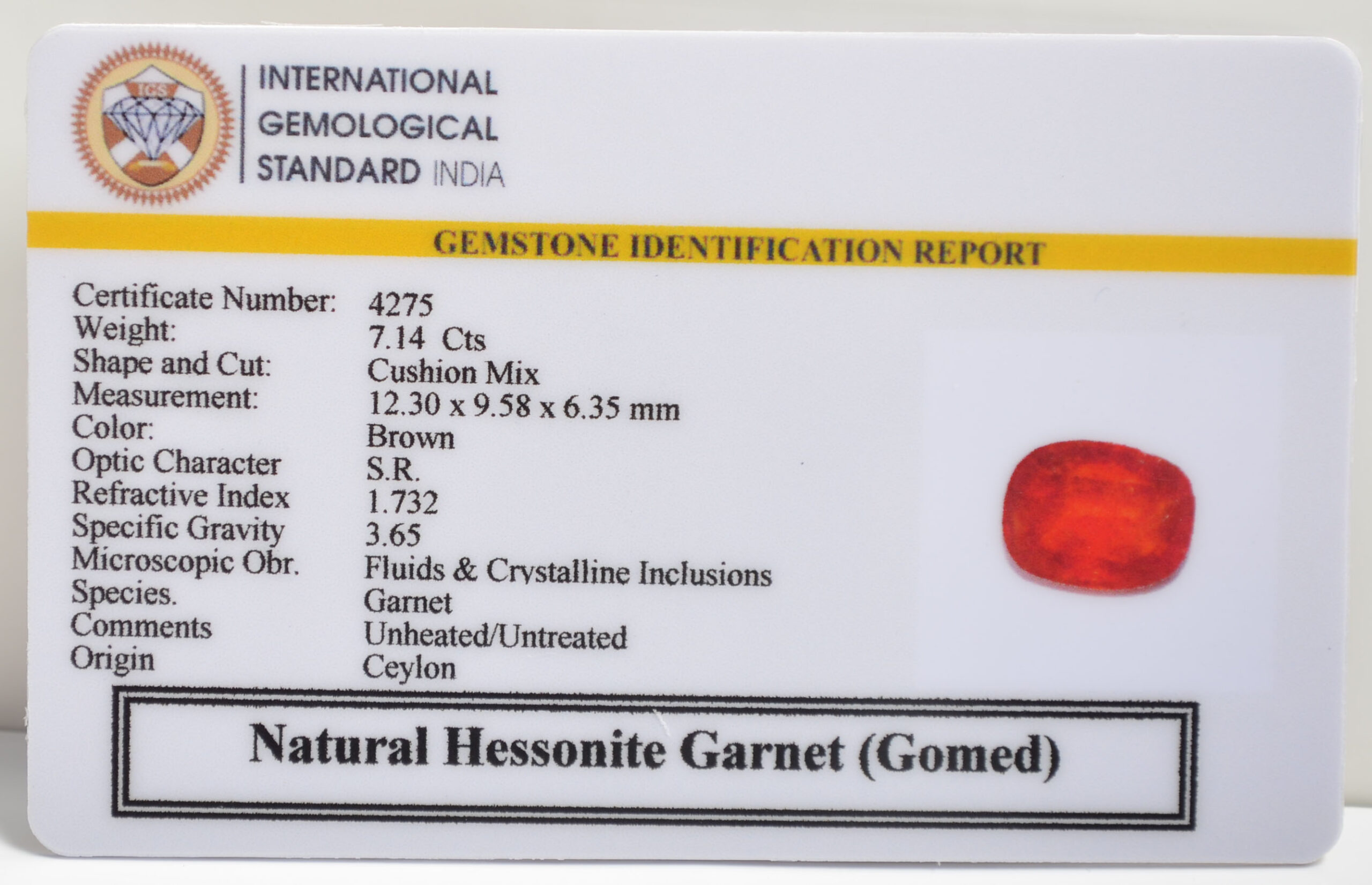 GMD7198 2 1 scaled HESSONITE GOMED 7.14 Ct.