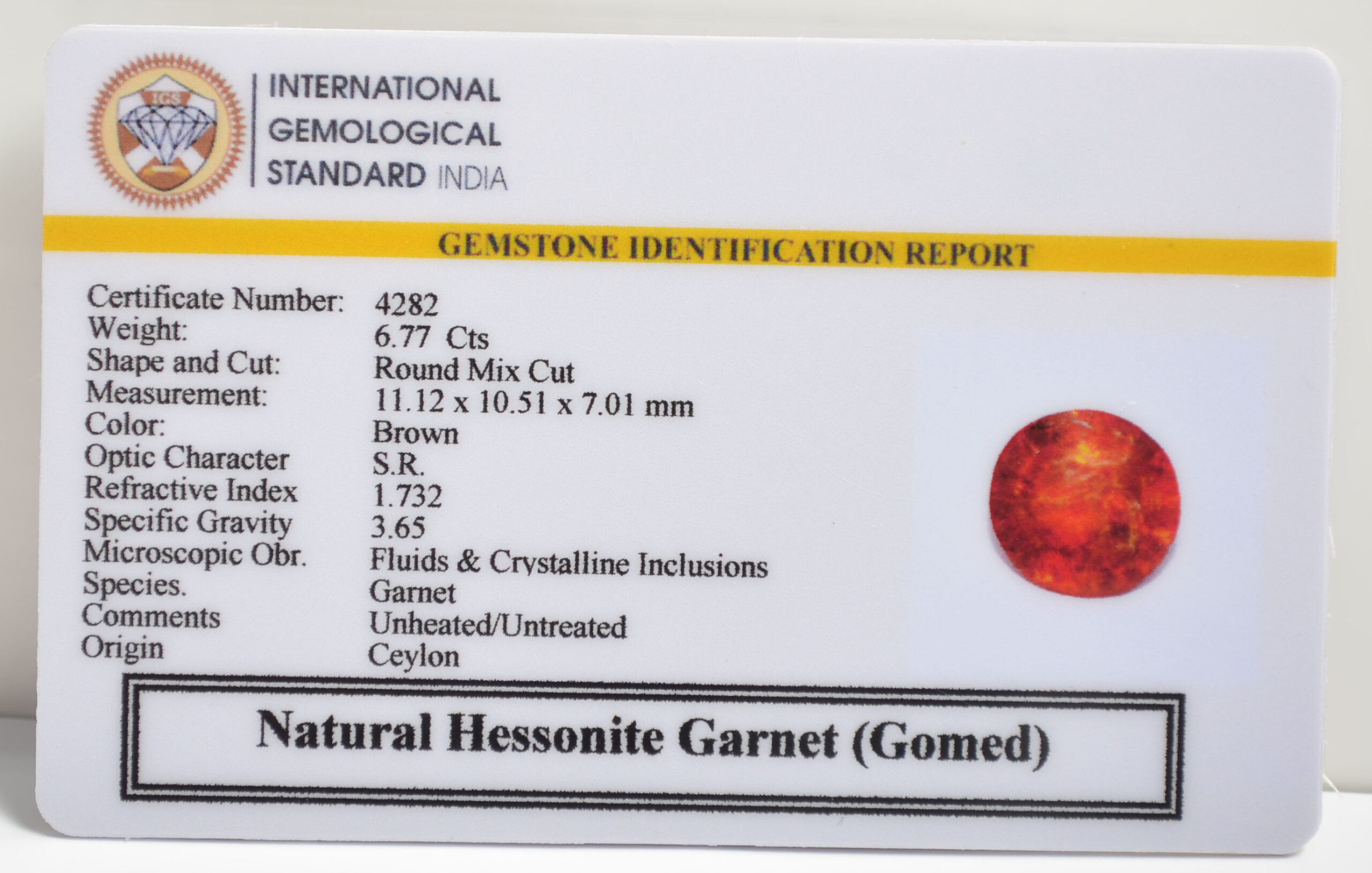GMD7203 2 1 scaled HESSONITE GOMED 6.77 Ct.