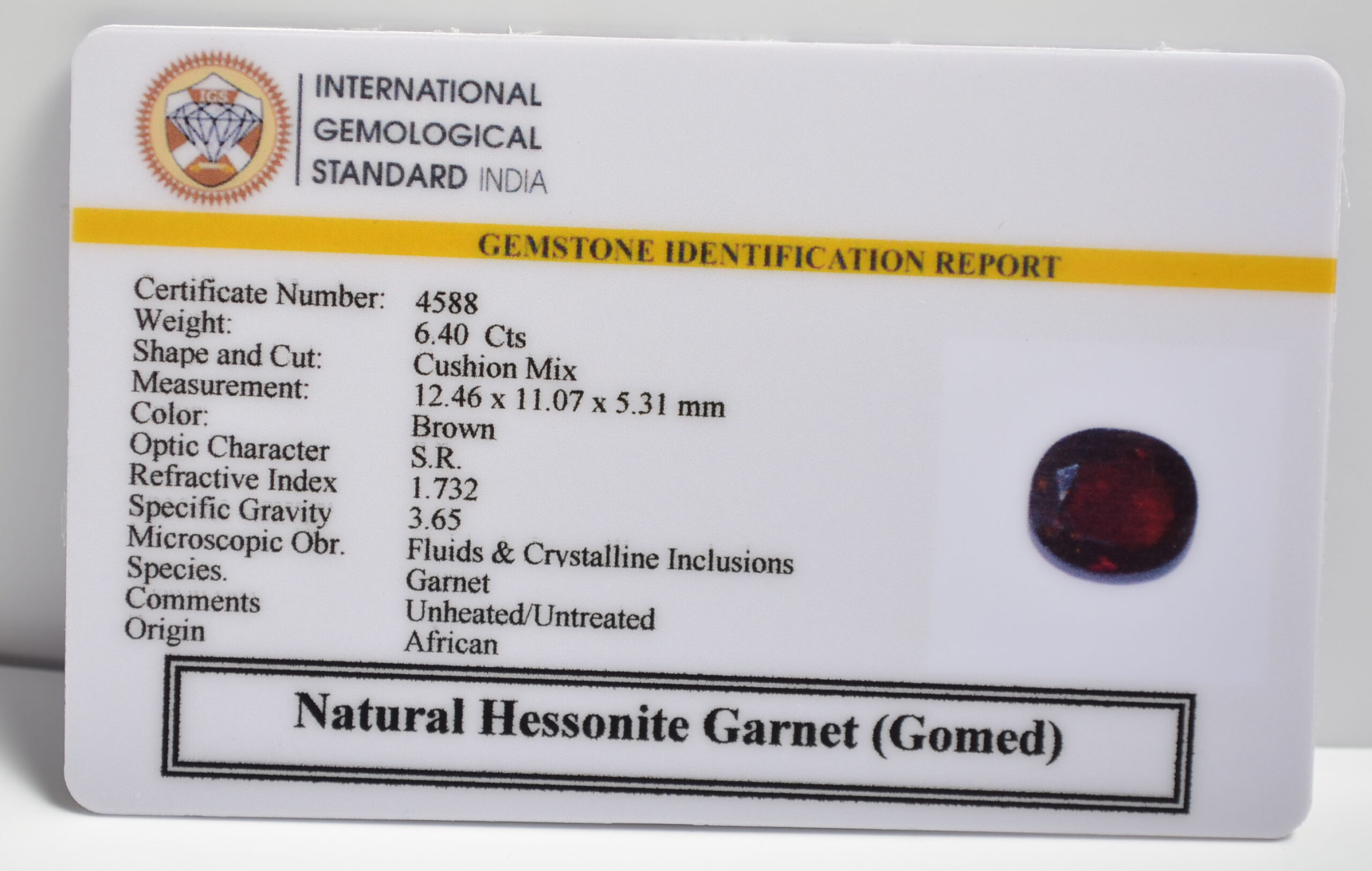 GMD7223 2 1 scaled HESSONITE GOMED 6.4 Ct.