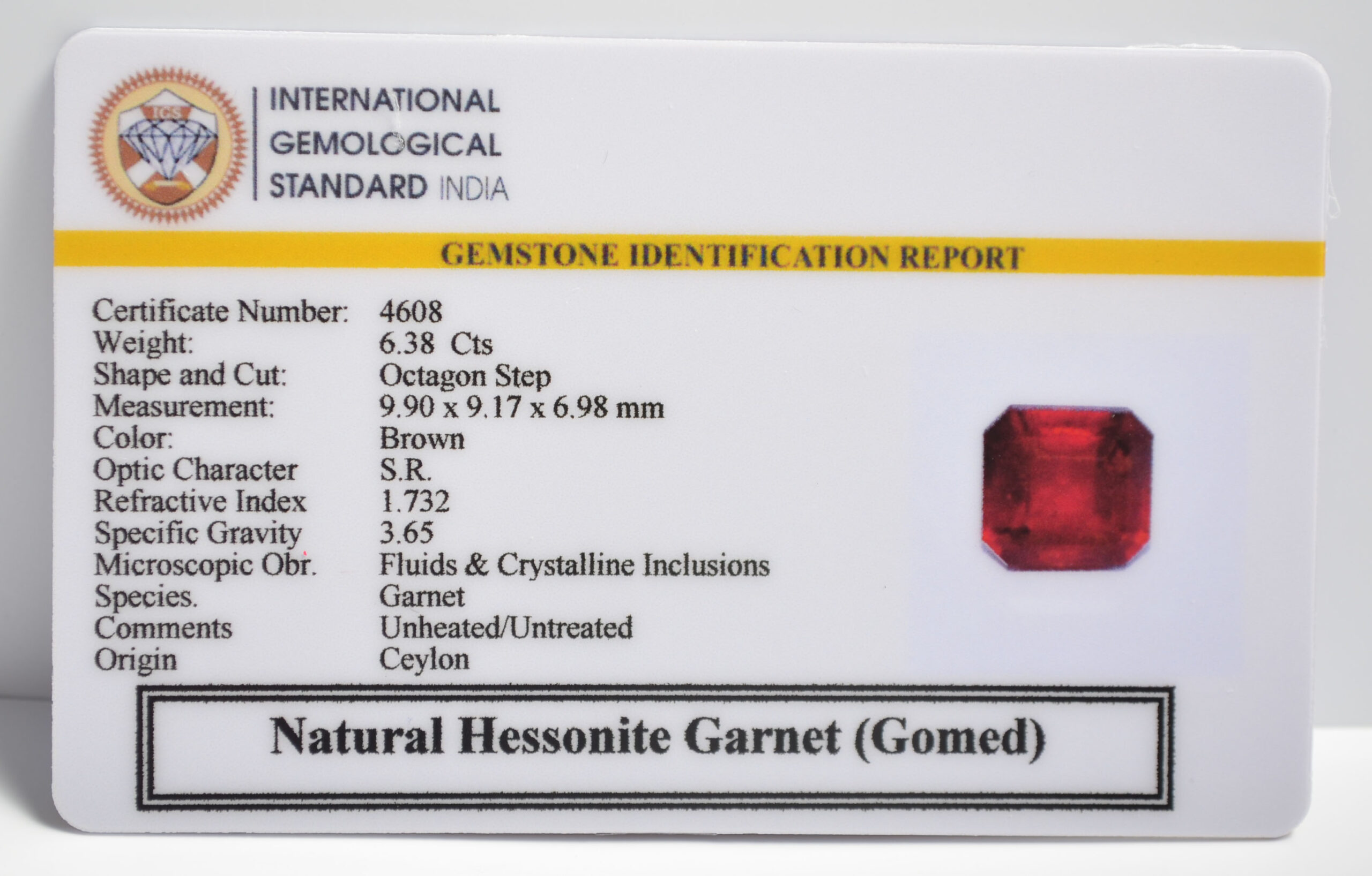 GMD7239 2 1 scaled HESSONITE GOMED 6.38 Ct.