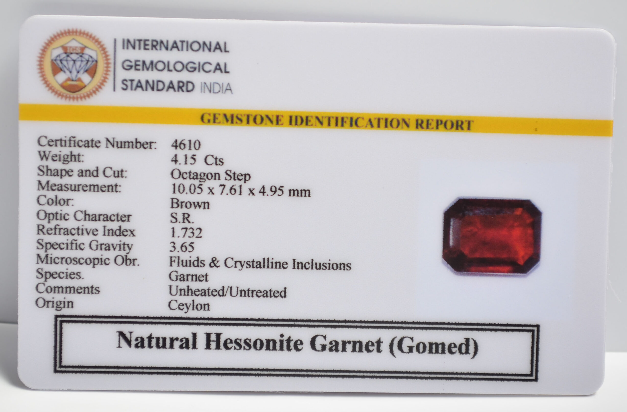 GMD7241 2 1 scaled HESSONITE GOMED 4.15 Ct.