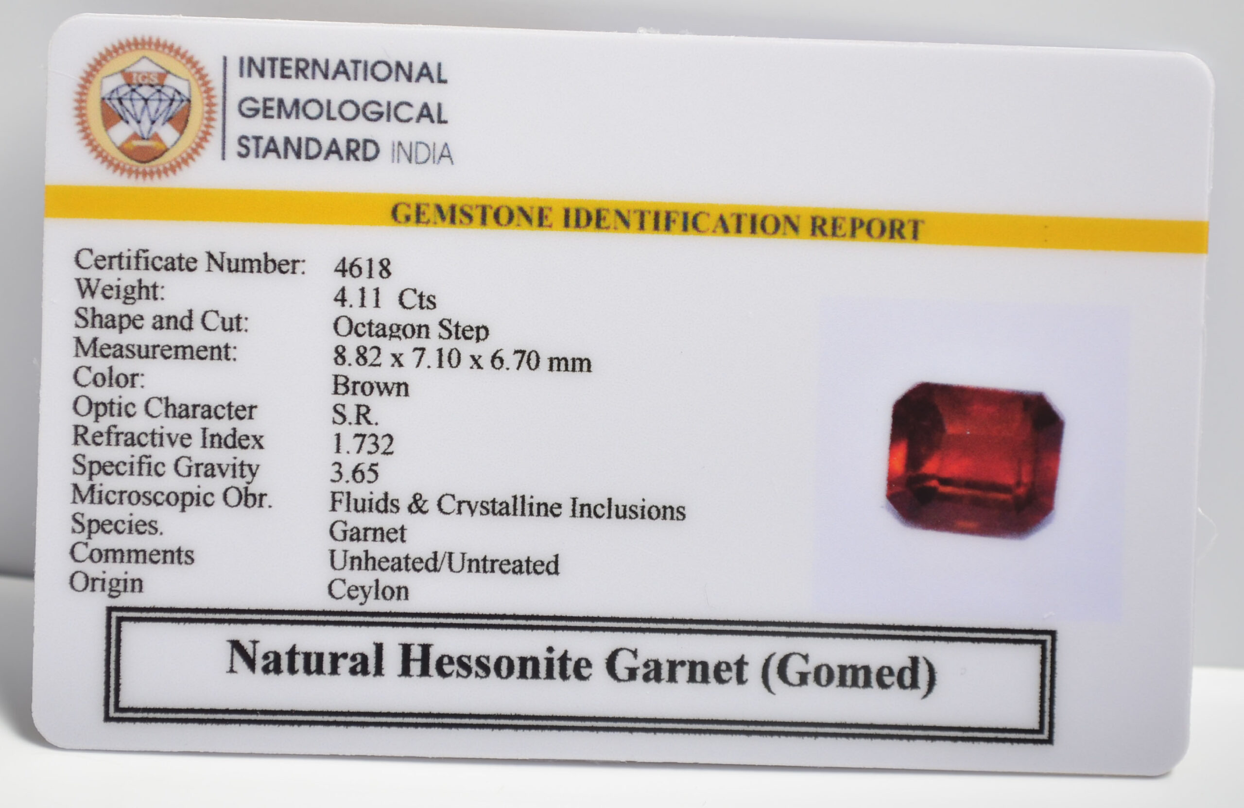 GMD7248 2 1 scaled HESSONITE GOMED 4.11 Ct.
