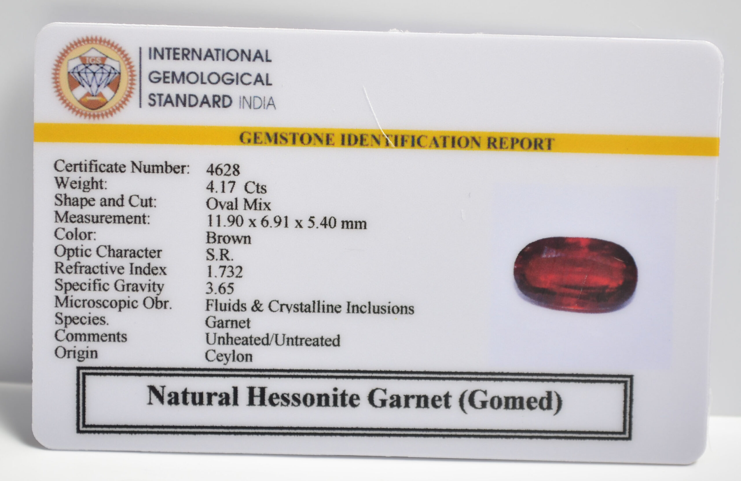 GMD7256 2 1 scaled HESSONITE GOMED 4.17 Ct.