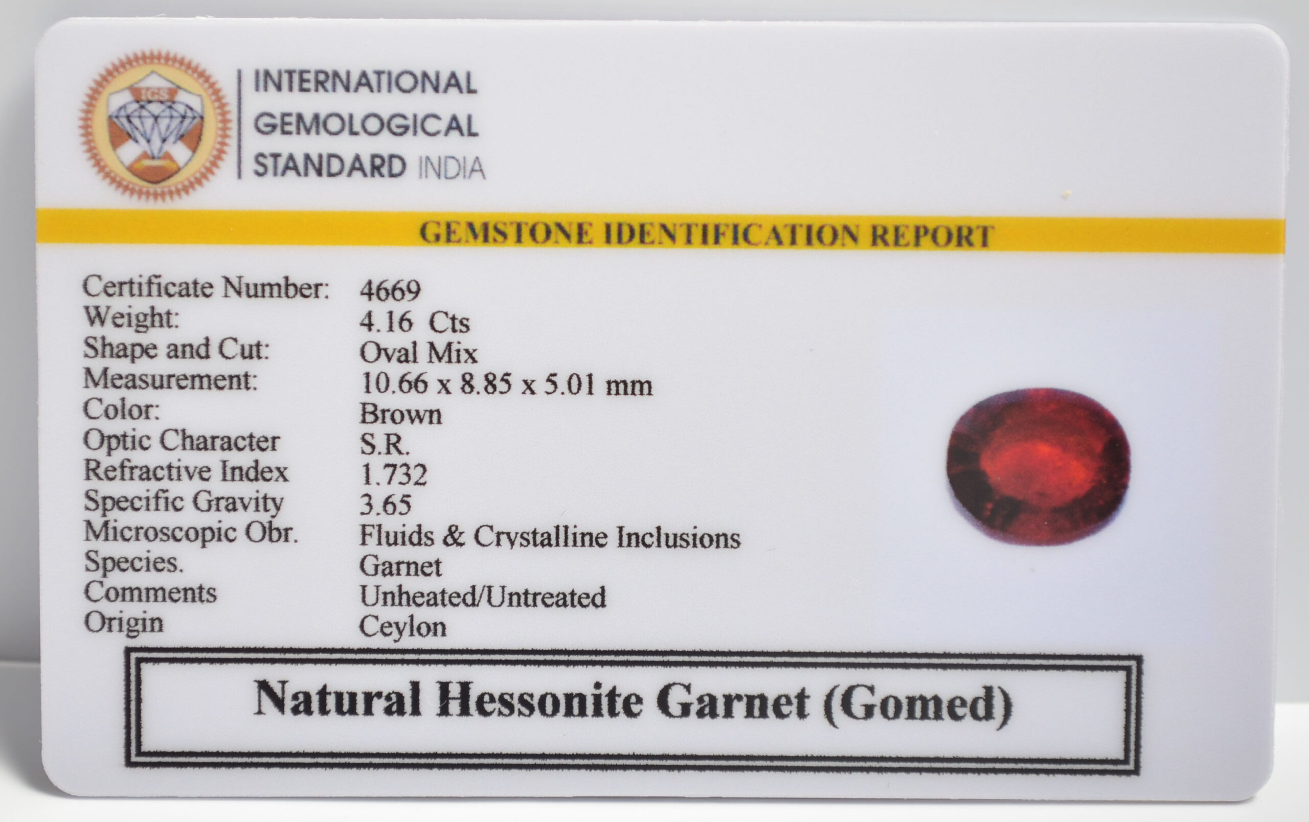 GMD7266 2 1 scaled HESSONITE GOMED 4.16 Ct.