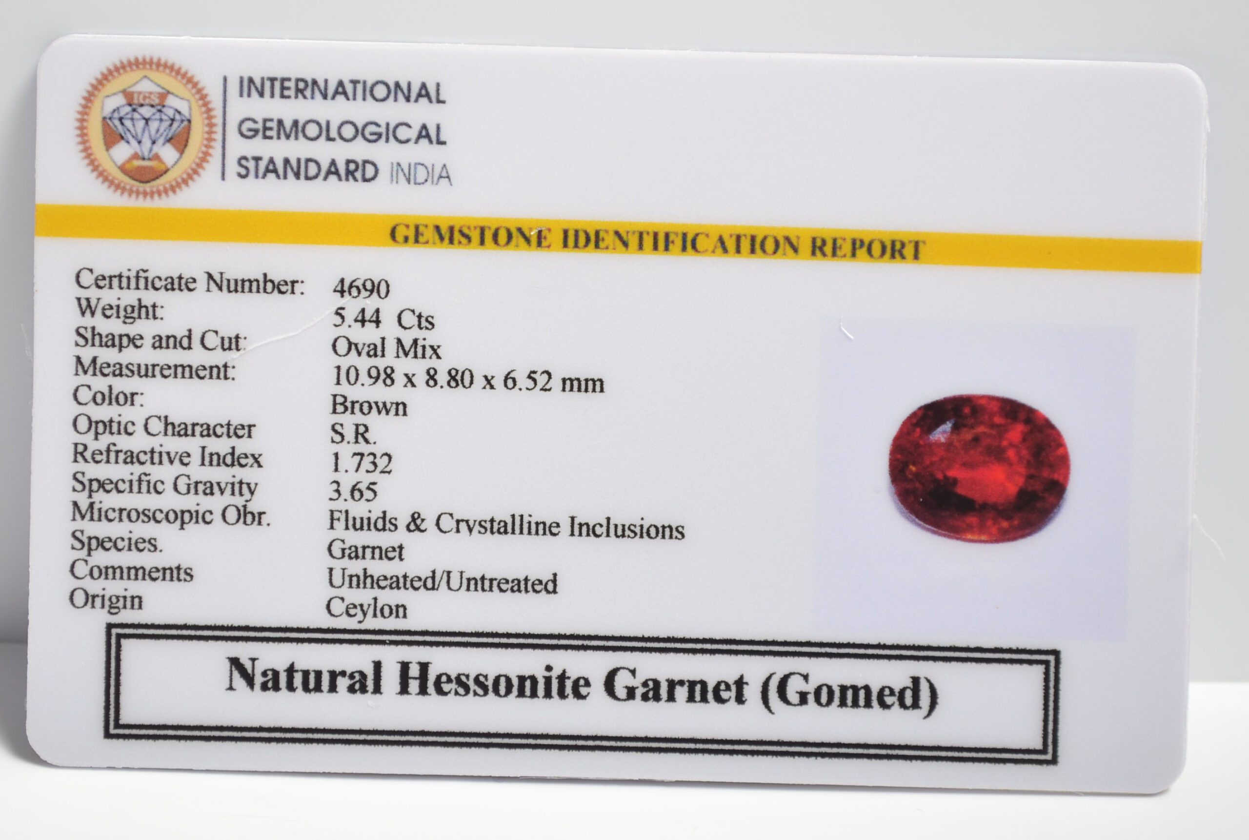 GMD7285 2 1 scaled HESSONITE GOMED 5.44 Ct.