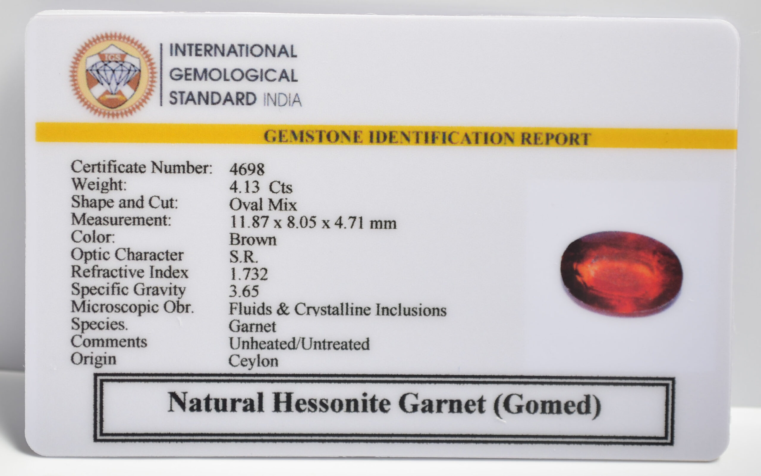 GMD7293 2 1 scaled HESSONITE GOMED 4.13 Ct.