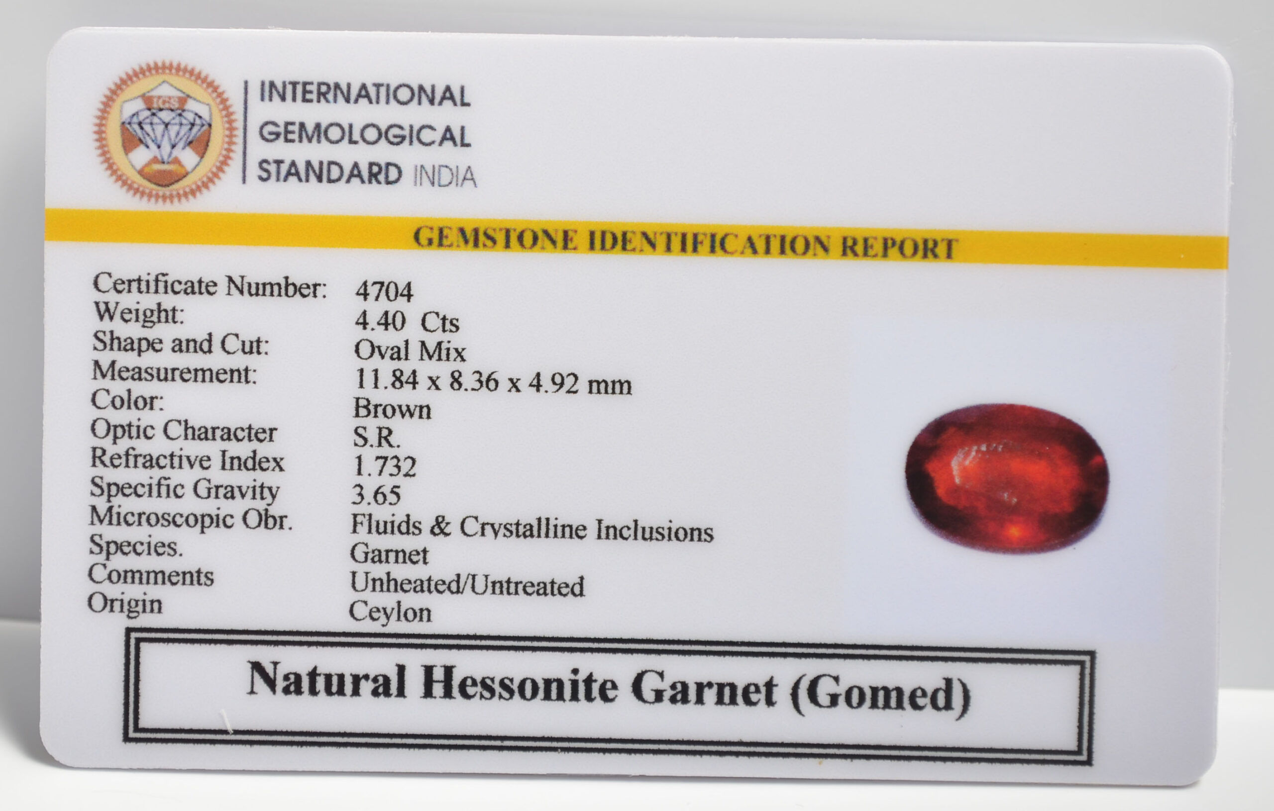 GMD7299 2 1 scaled HESSONITE GOMED 4.4 Ct.