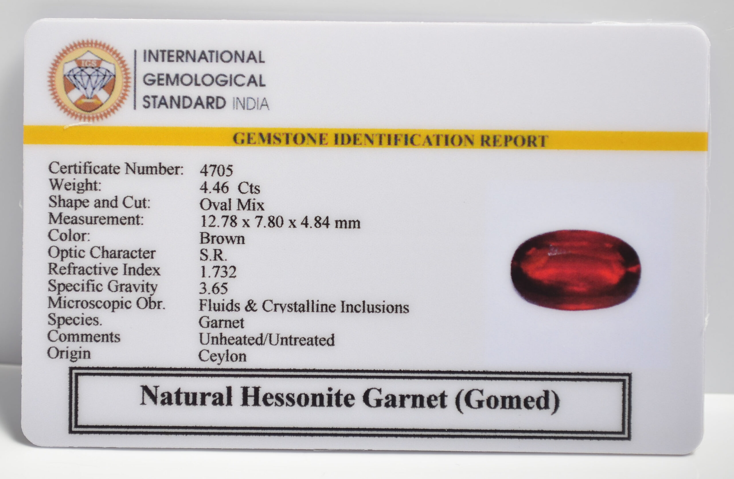 GMD7300 2 1 scaled HESSONITE GOMED 4.46 Ct.