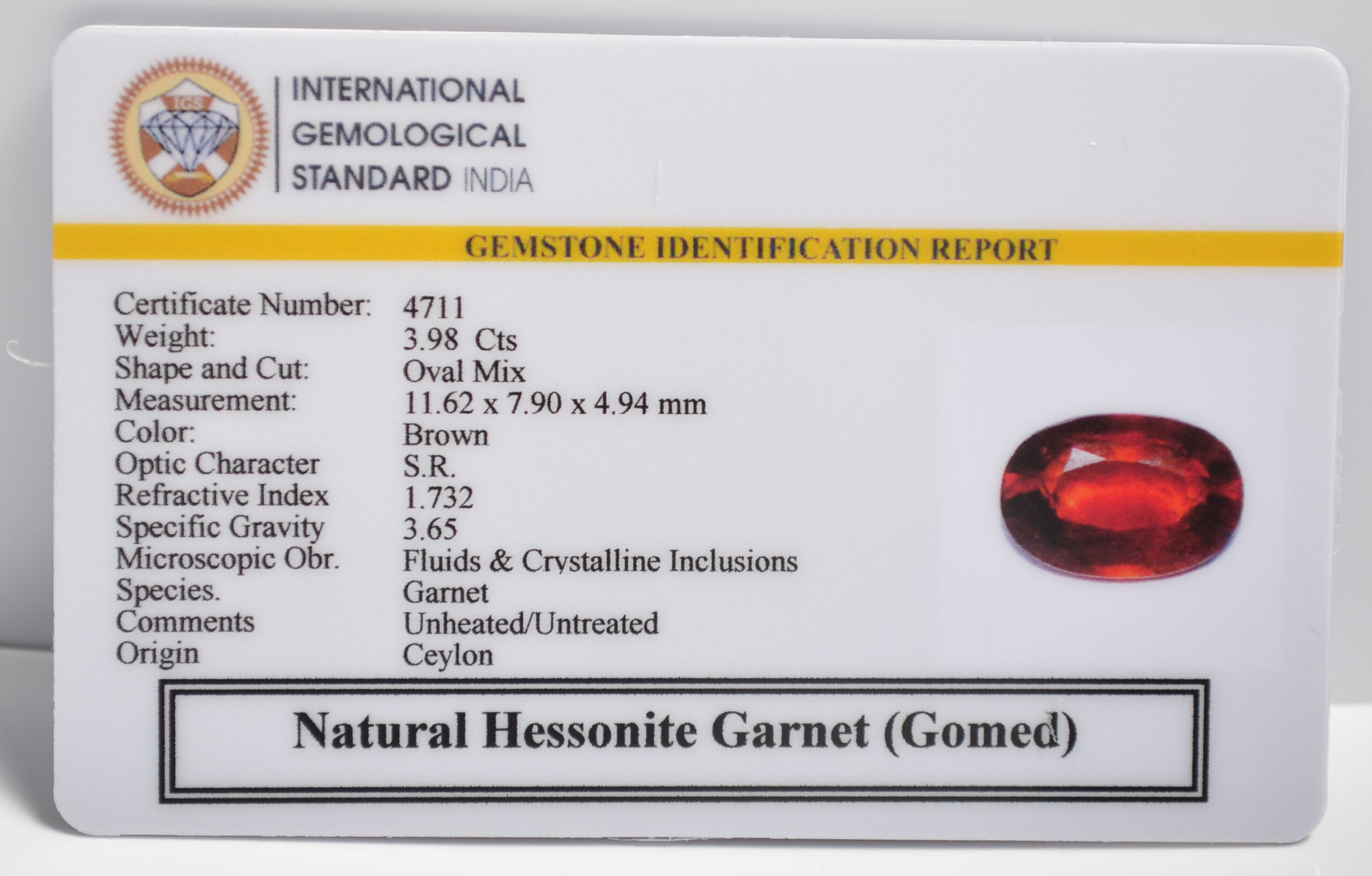 GMD7305 2 1 scaled HESSONITE GOMED 3.98 Ct.