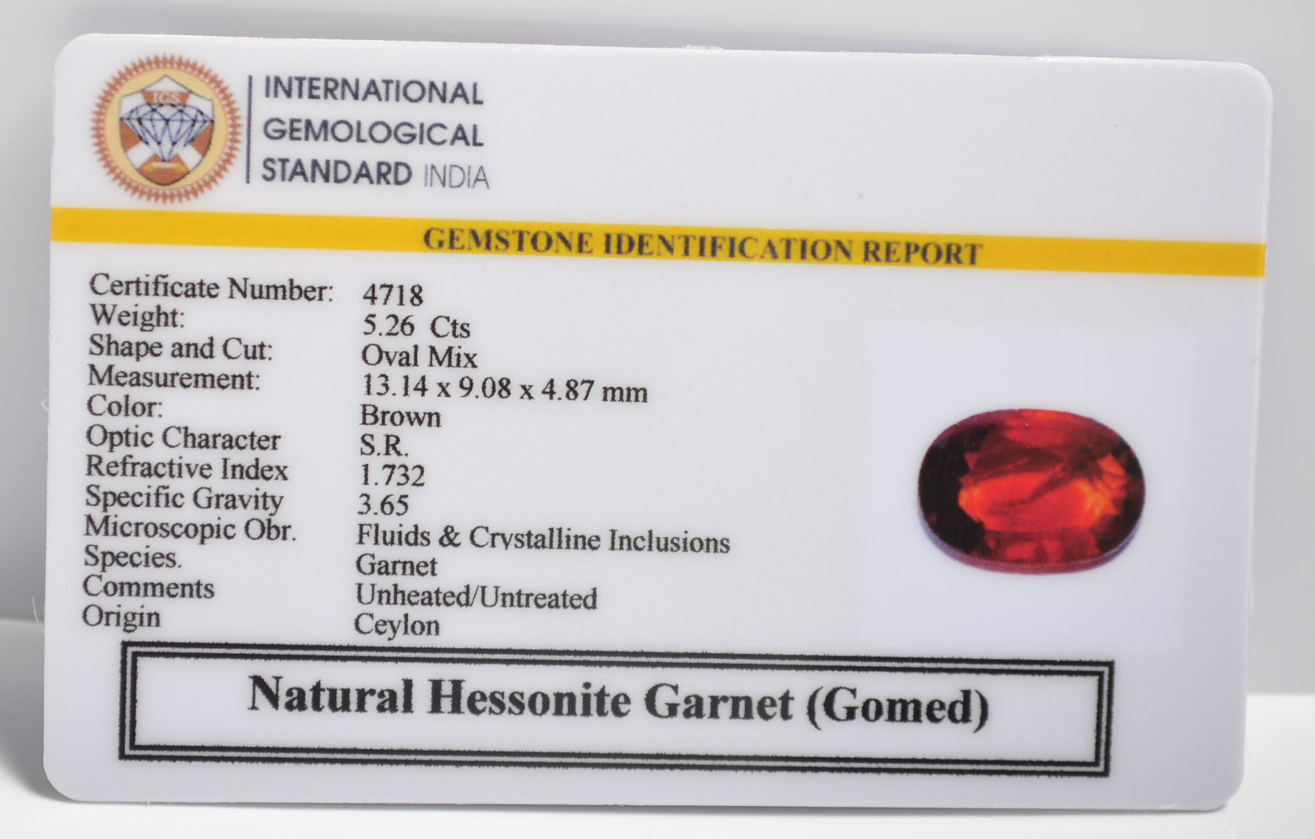 GMD7311 2 1 scaled HESSONITE GOMED 5.26 Ct.