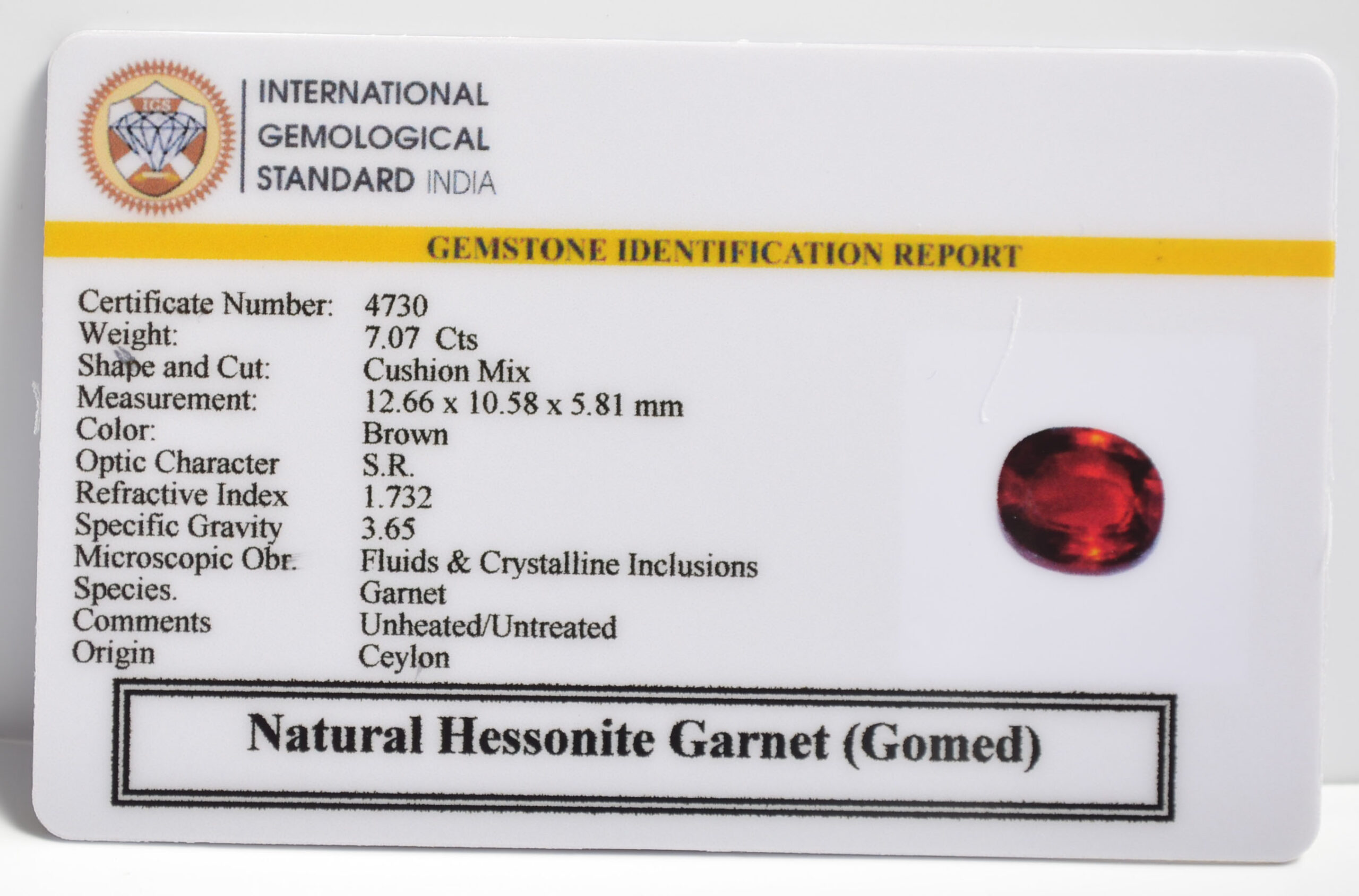 GMD7322 2 1 scaled HESSONITE GOMED 7.07 Ct.