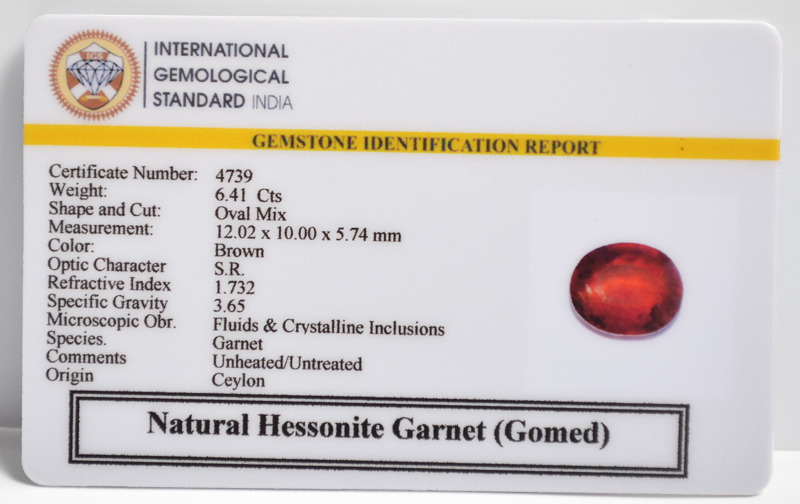 GMD7331 2 1 scaled HESSONITE GOMED 6.41 Ct.